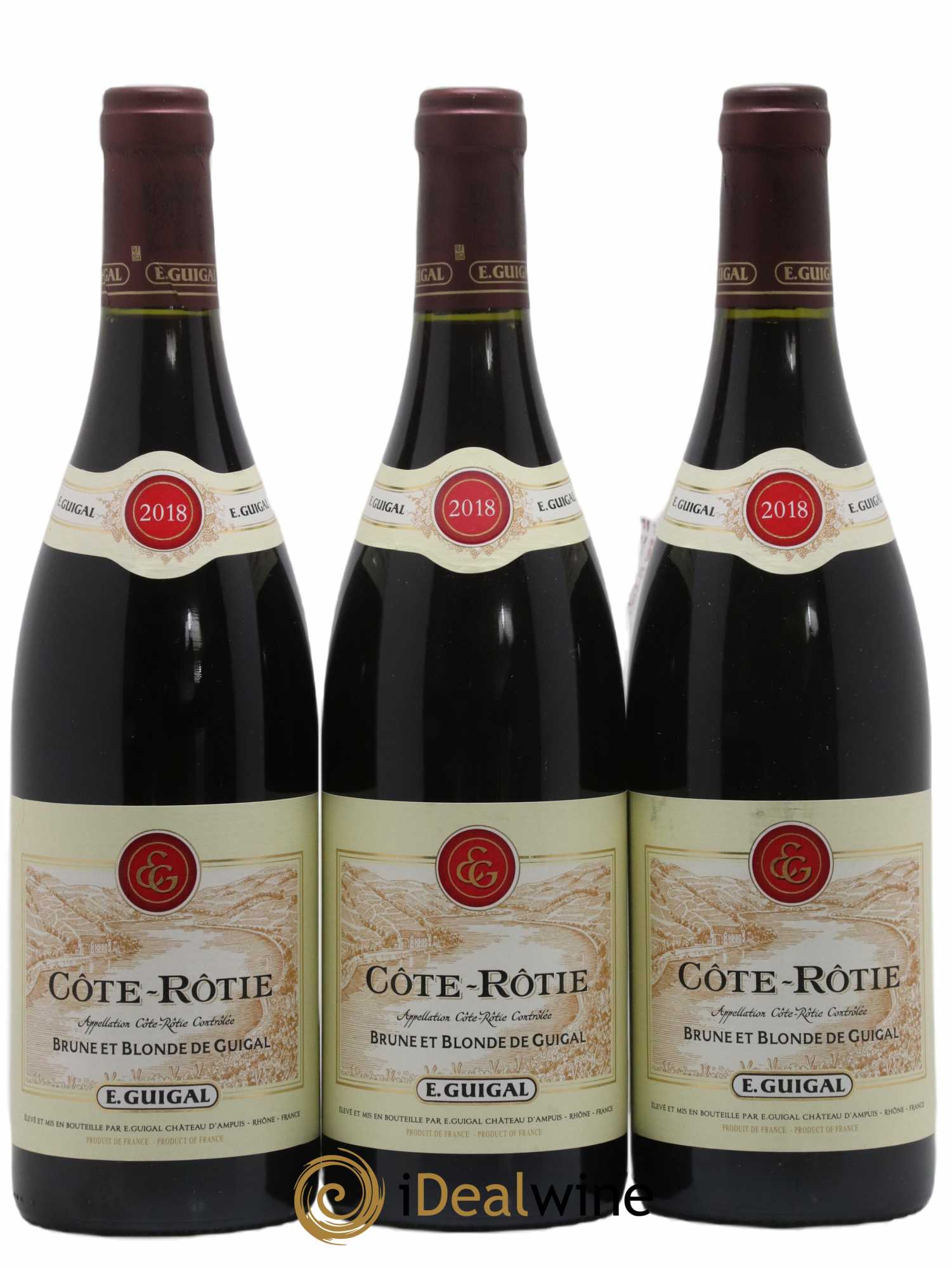Côte-Rôtie Côtes Brune et Blonde Guigal 2018 - Lot de 3 bouteilles - 0