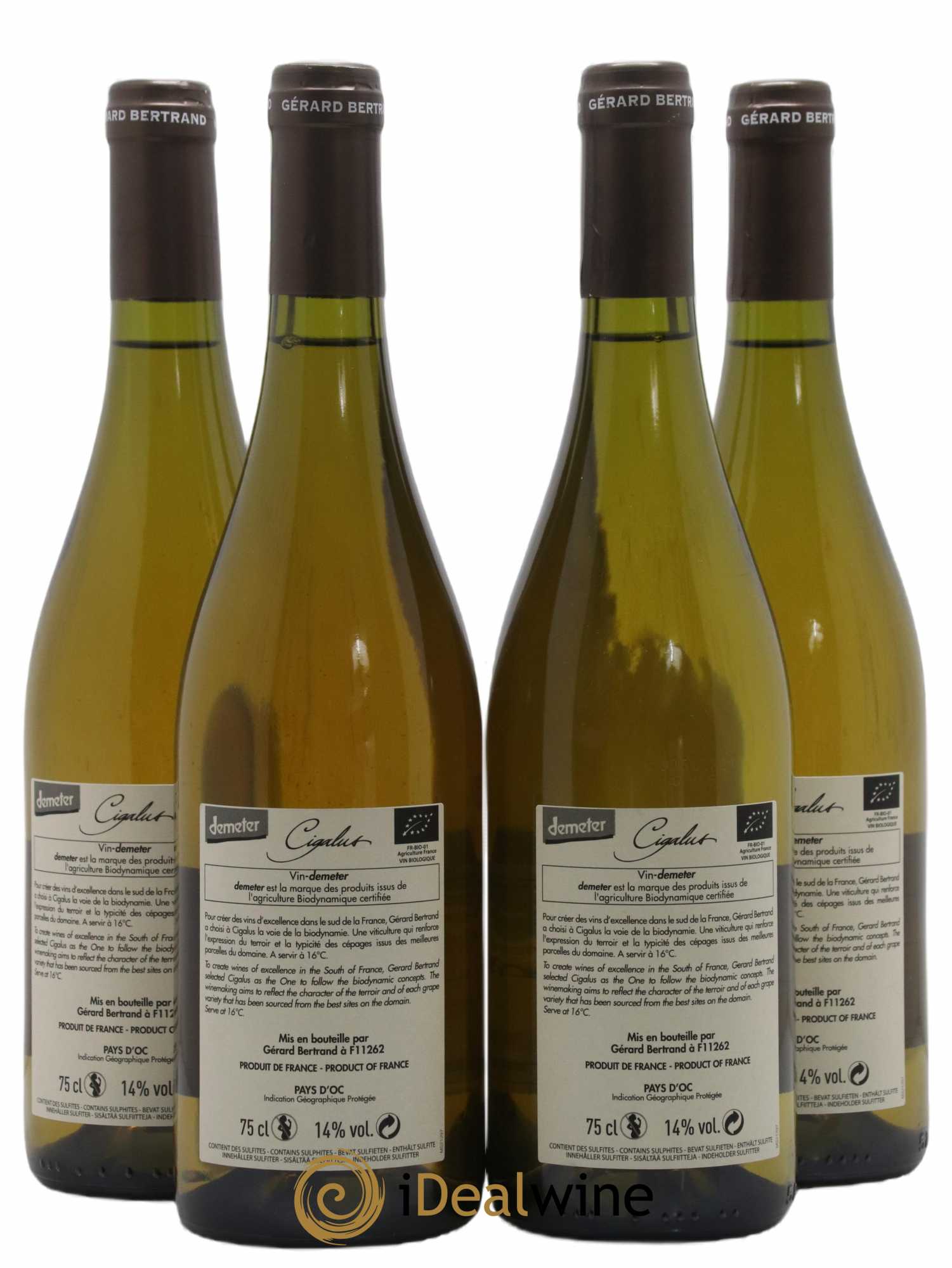 IGP Pays d'Oc Cigalus domaine Gérard Bertrand  2018 - Posten von 4 Flaschen - 1