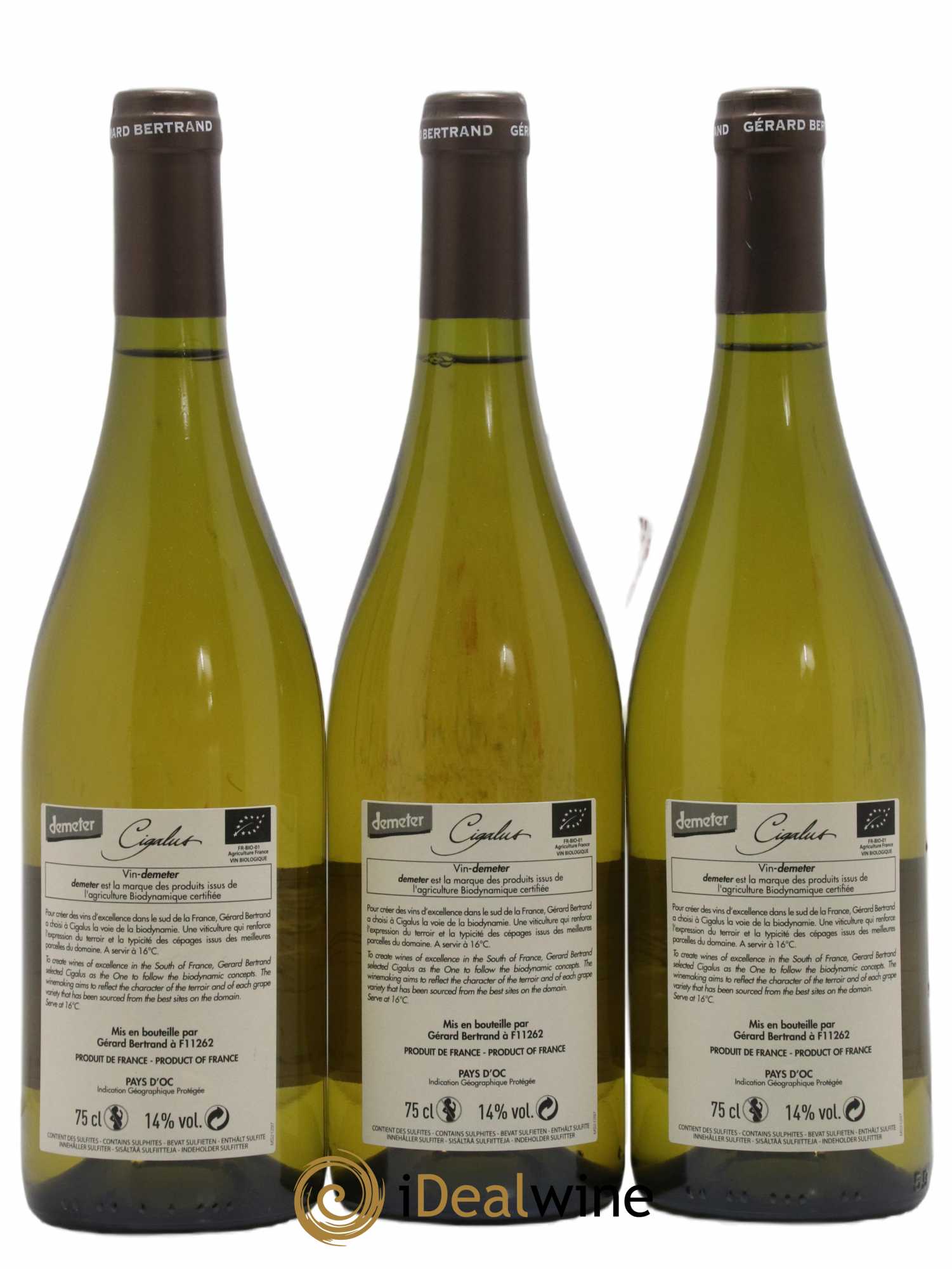 Pays d'Oc Cigalus domaine Gérard Bertrand 2018 - Posten von 3 Flaschen - 1