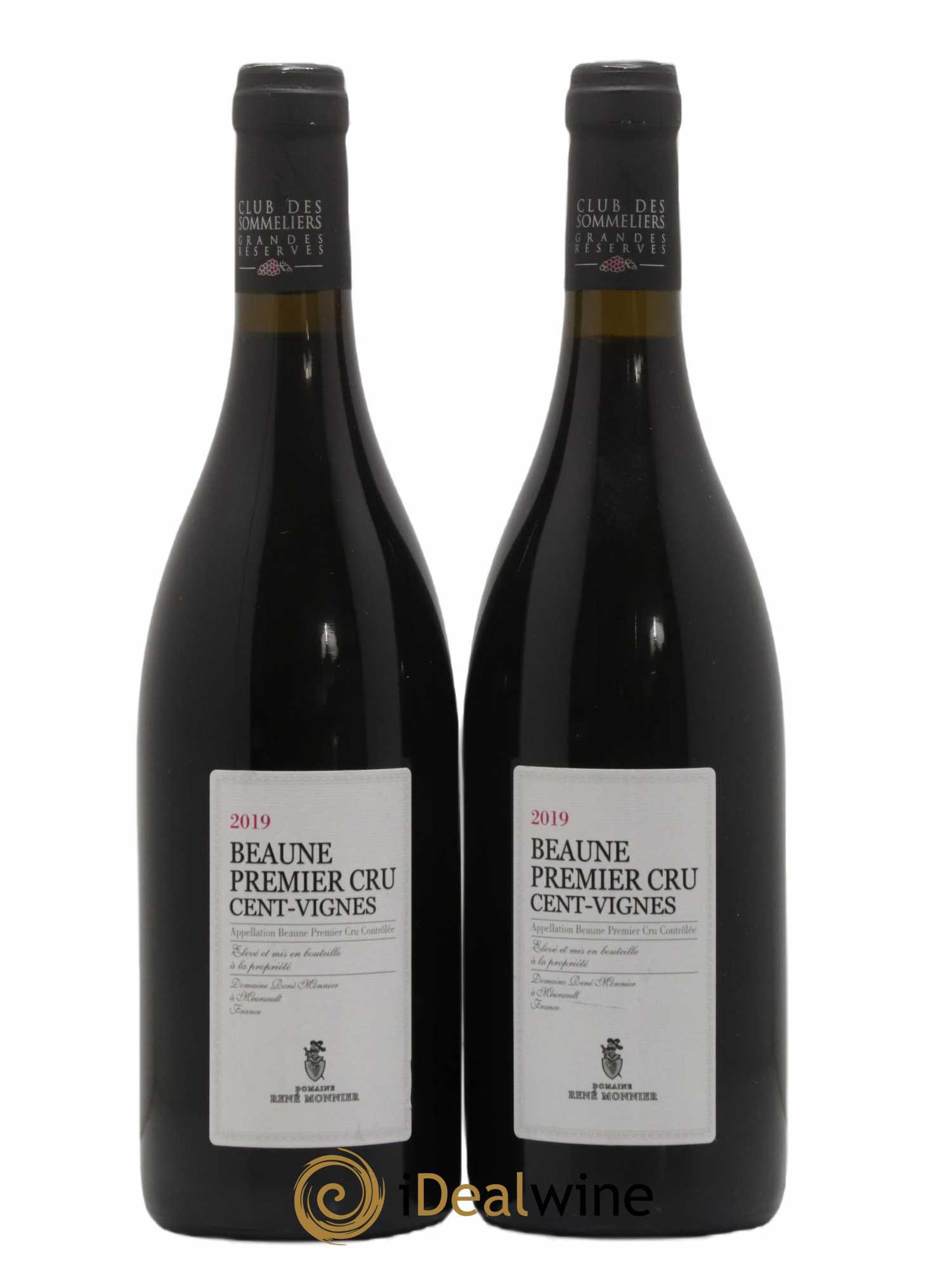 Beaune 1er Cru Cent-Vignes Domaine Monnier Club des sommeliers 2019 - Posten von 2 Flaschen - 0