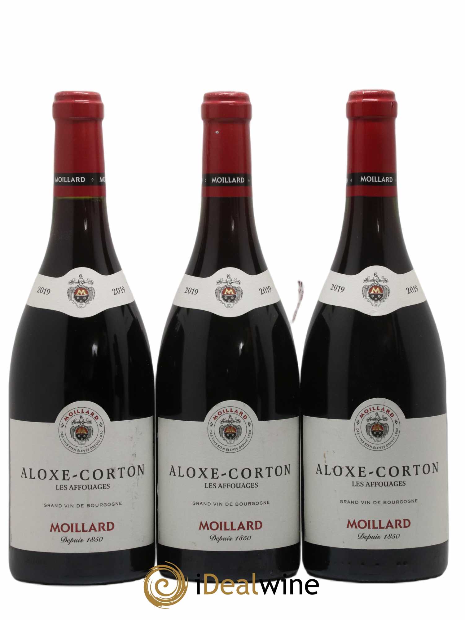 Aloxe-Corton Les Affouages Moillard 2019 - Lot de 3 bouteilles - 0