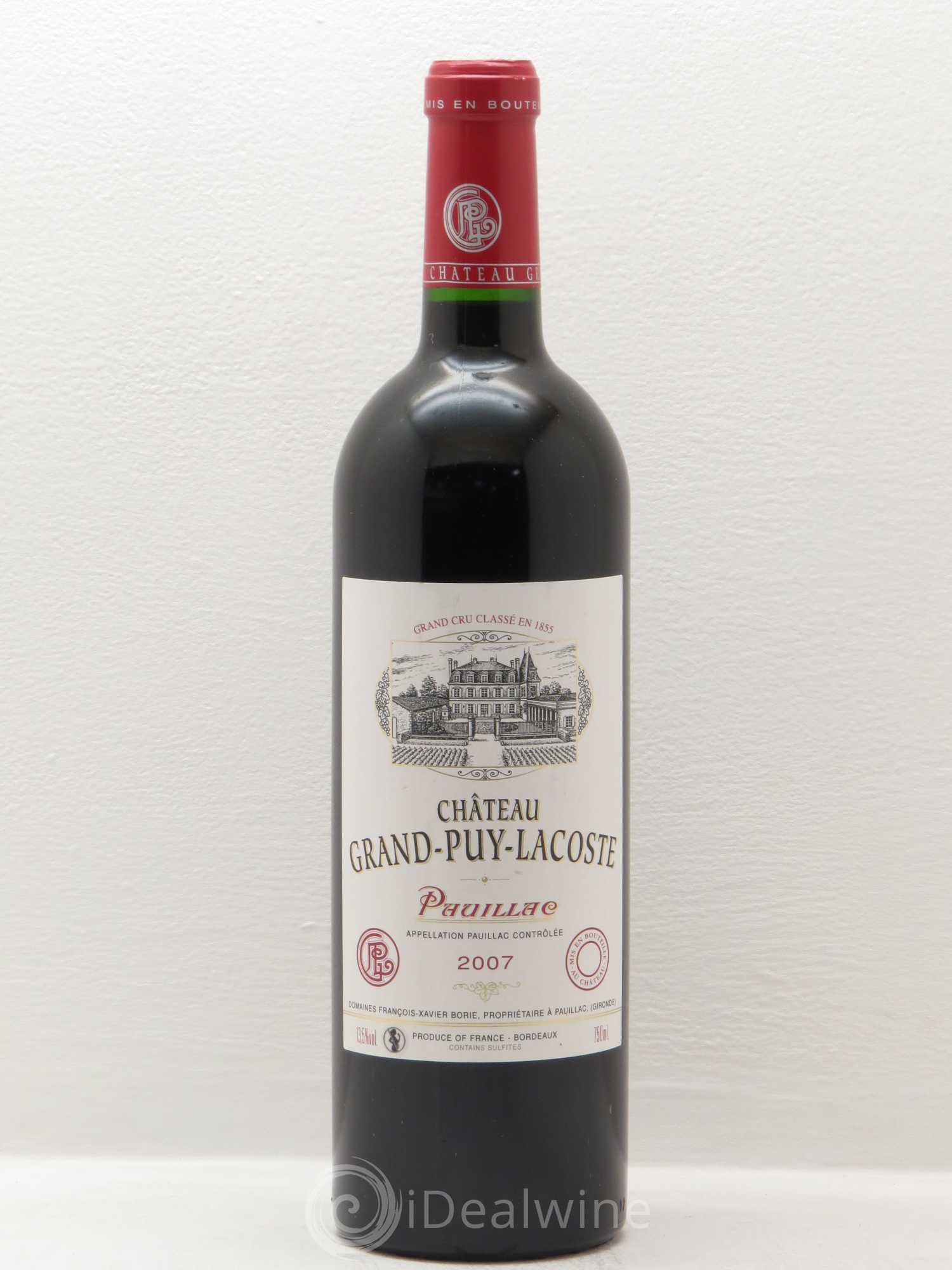 Château Grand Puy Lacoste 5ème Grand Cru Classé 2007 - Lot de 6 bouteilles - 0