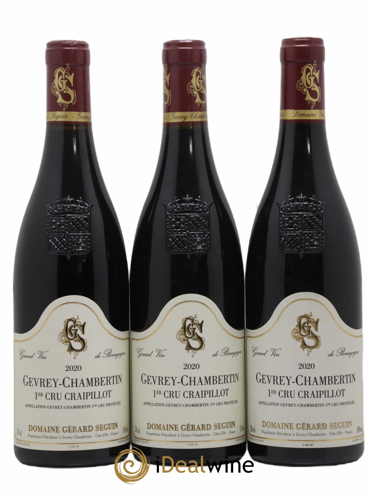 Gevrey-Chambertin 1er Cru Craipillot Gerard Seguin 2020 - Posten von 3 Flaschen - 0
