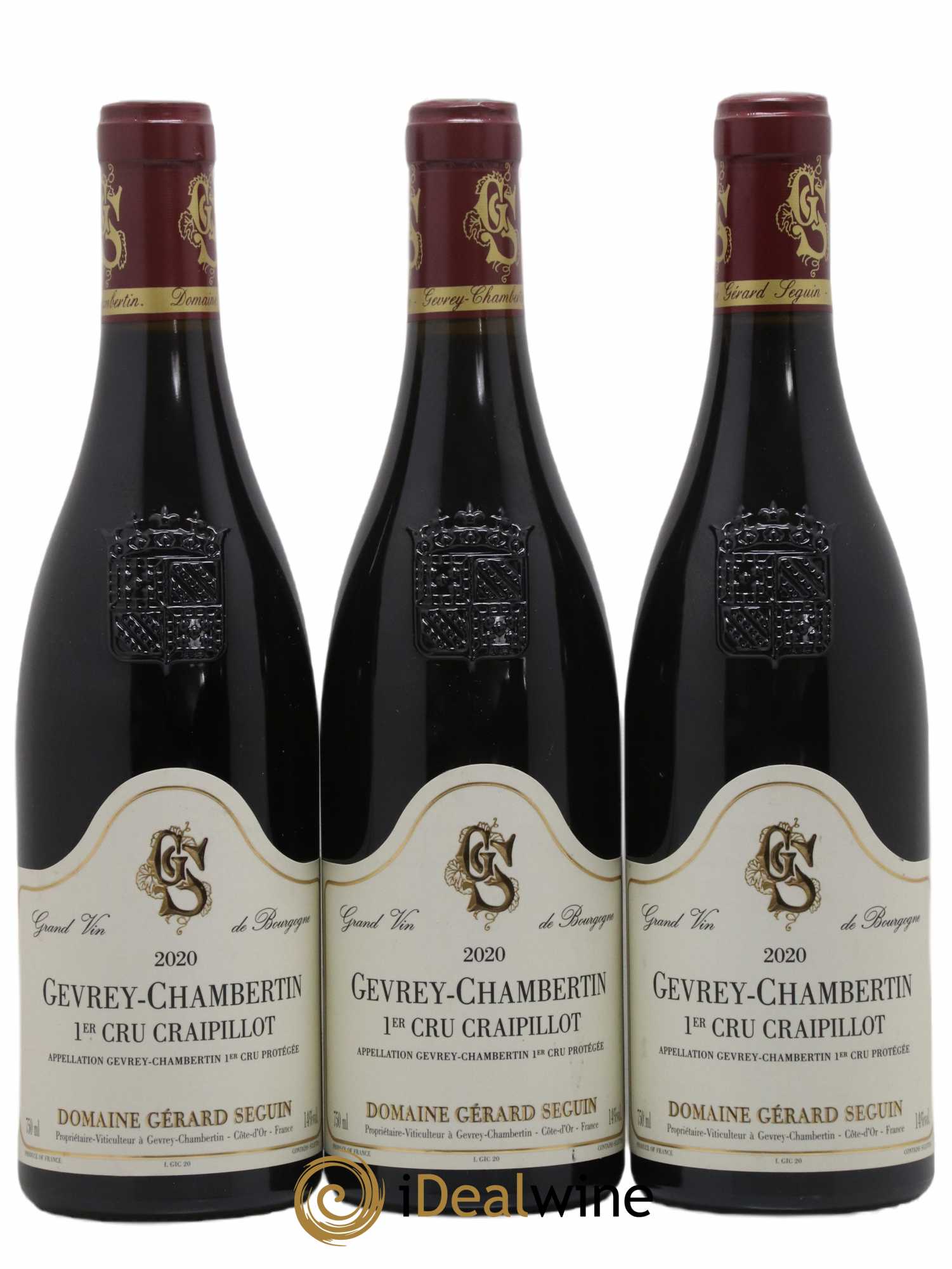 Gevrey-Chambertin 1er Cru Craipillot Gerard Seguin 2020 - Posten von 3 Flaschen - 0