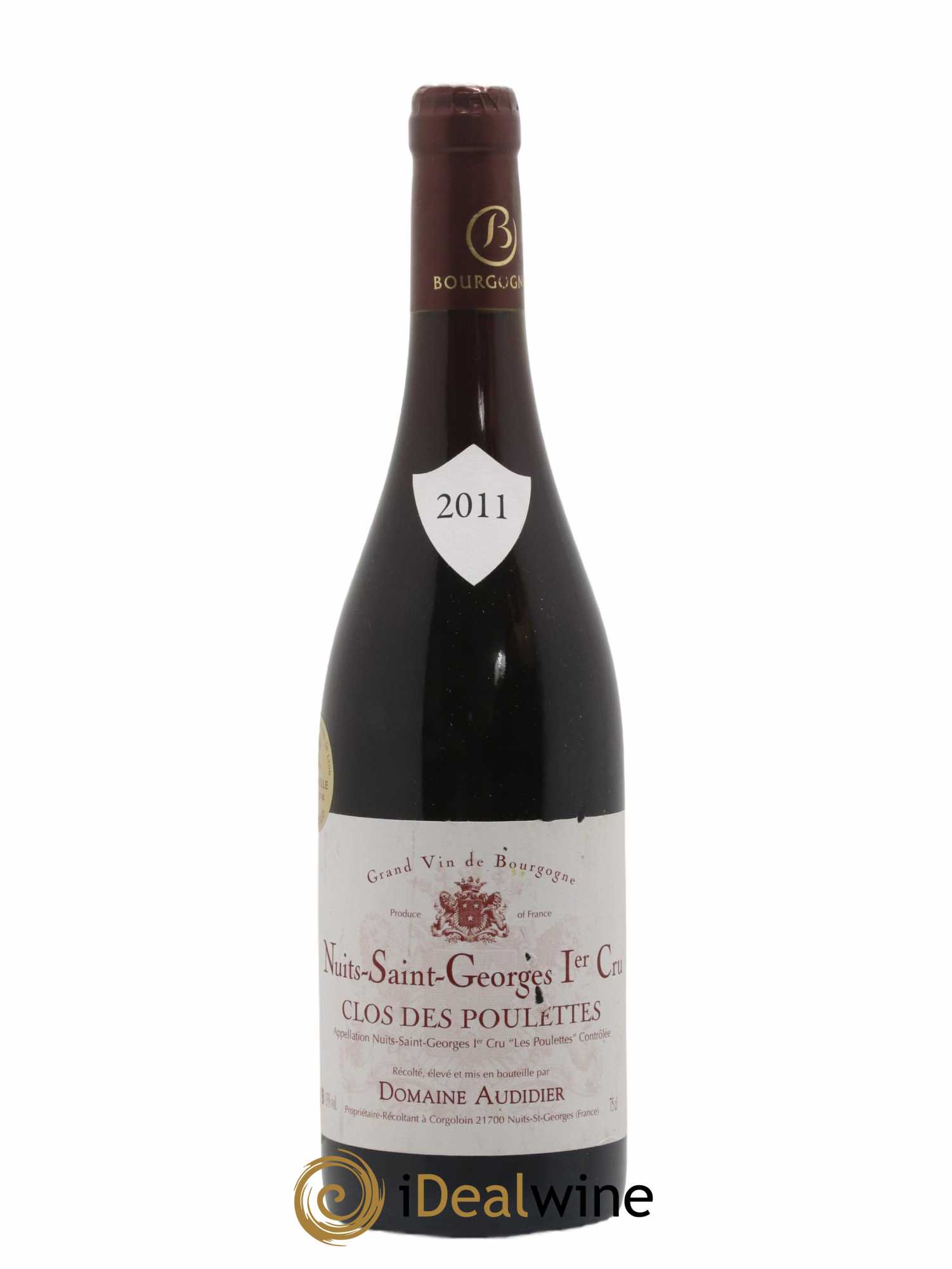 Nuits-Saint-Georges 1er Cru Clos des Poulettes Domaine Audidier 2011 - Posten von 1 Flasche - 0