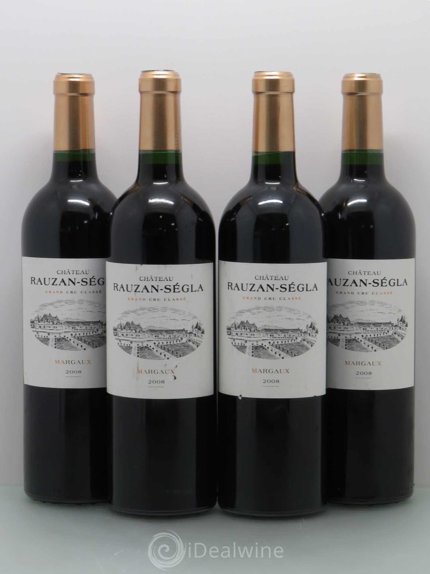 Château Rauzan Ségla Grand Cru Classé 2008 - Lot de 4 bouteilles - 0