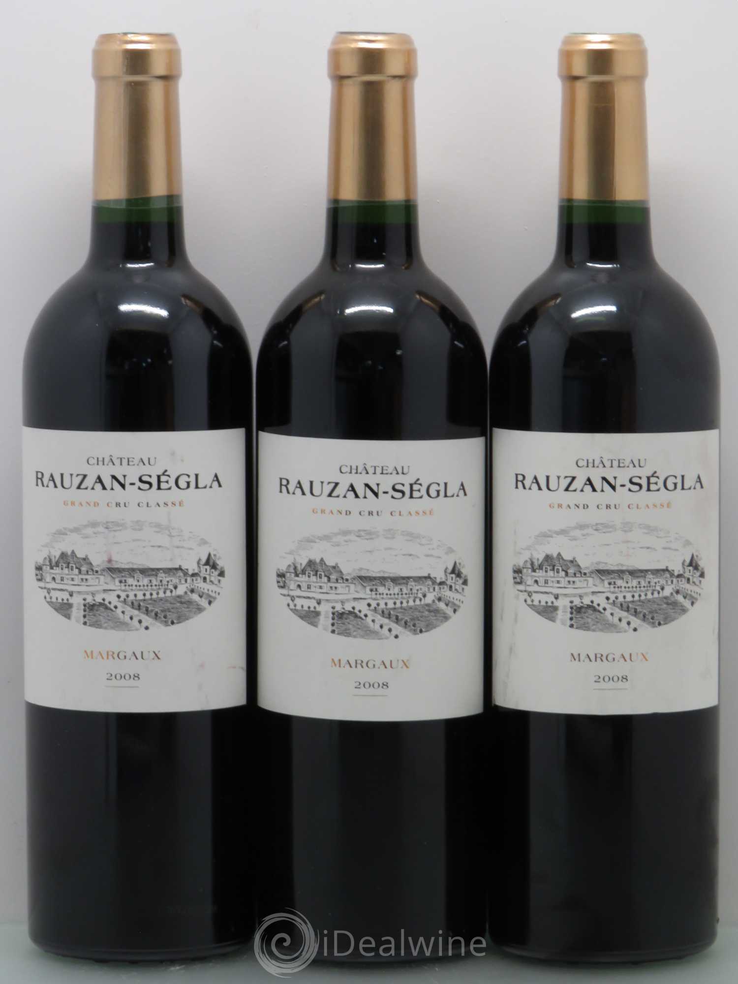 Château Rauzan Ségla Grand Cru Classé 2008 - Lot de 3 bouteilles - 0