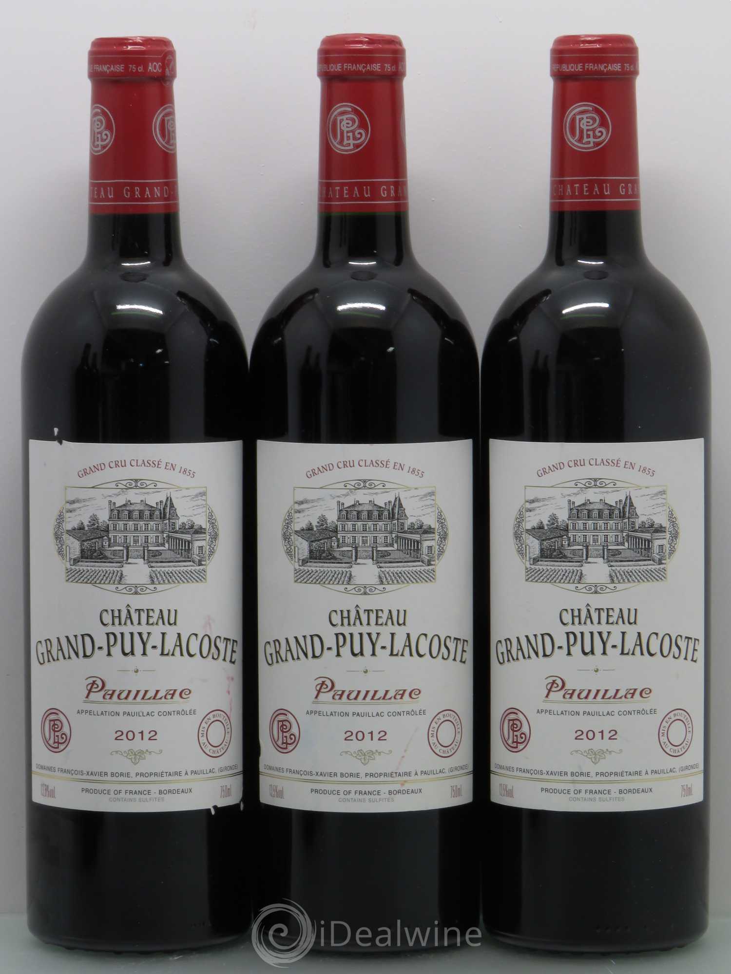 Château Grand Puy Lacoste 5ème Grand Cru Classé 2012 - Lot de 5 bouteilles - 1