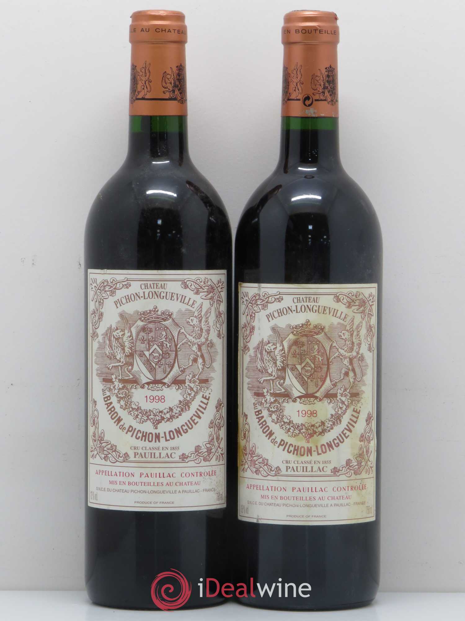 Pichon Longueville Baron 2ème Grand Cru Classé 1998 - Lot de 2 bouteilles - 0