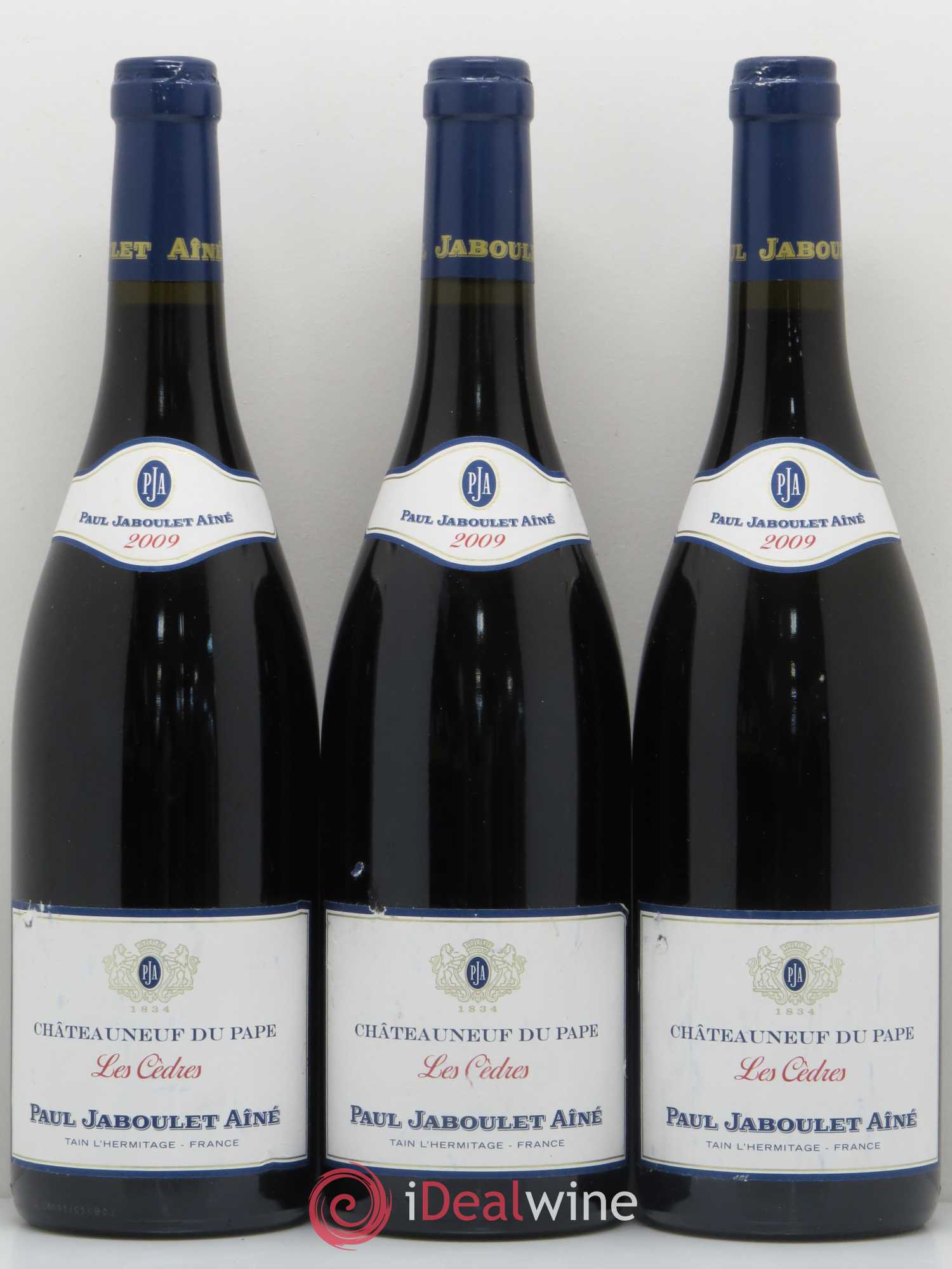 Châteauneuf-du-Pape Les Cèdres Paul Jaboulet Ainé 2009 - Posten von 3 Flaschen - 0