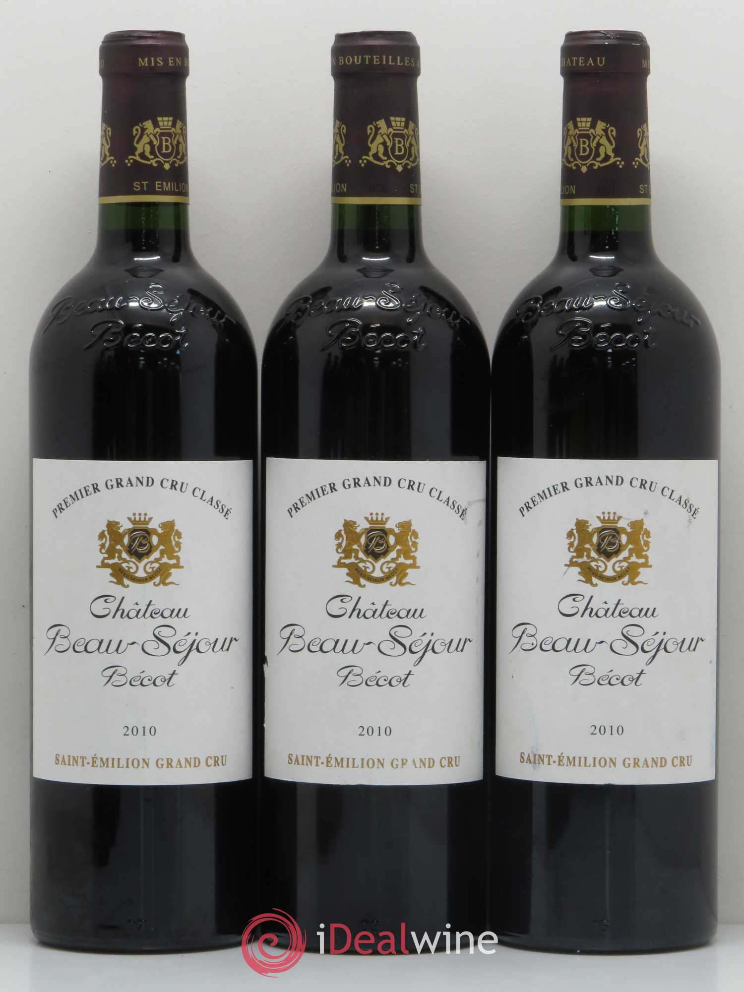 Château Beau-Séjour Bécot 1er Grand Cru Classé B 2010 - Lot de 12 bouteilles - 1