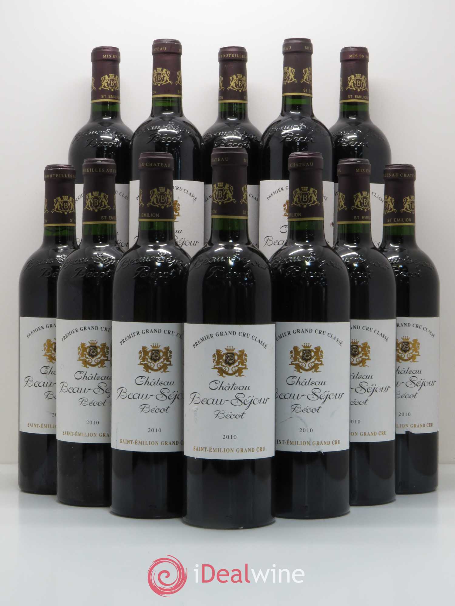 Château Beau-Séjour Bécot 1er Grand Cru Classé B 2010 - Lot de 12 bouteilles - 0