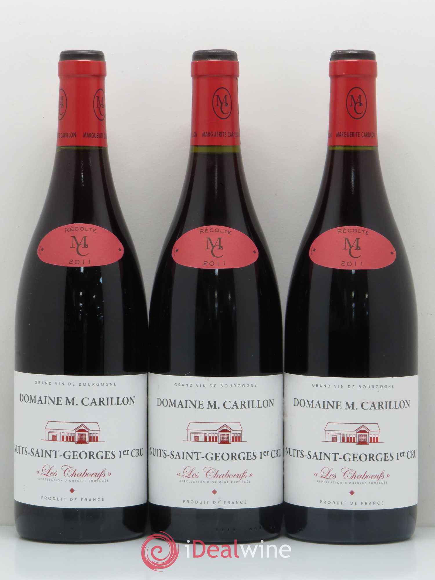 Nuits-Saint-Georges 1er Cru Les Chaboeufs Domaine Marguerite Carillon 2011 - Lot de 6 bouteilles - 2