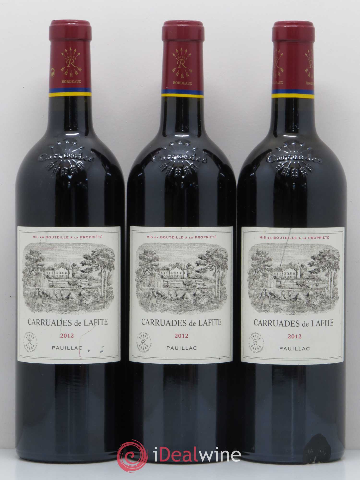 Carruades de Lafite Rothschild Second Vin 2012 - Lot de 3 bouteilles - 0