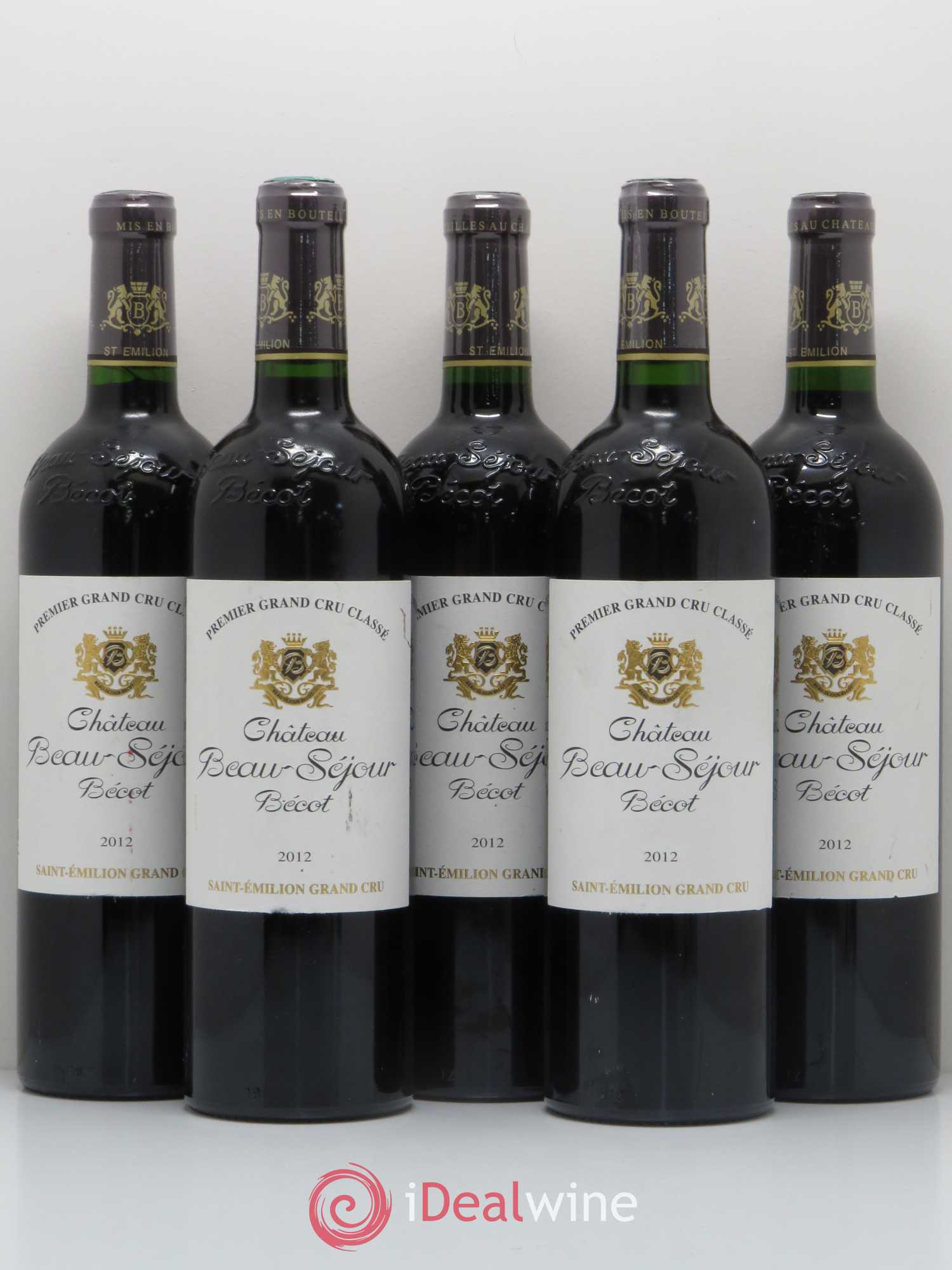 Château Beau-Séjour Bécot 1er Grand Cru Classé B 2012 - Lot de 5 bouteilles - 0