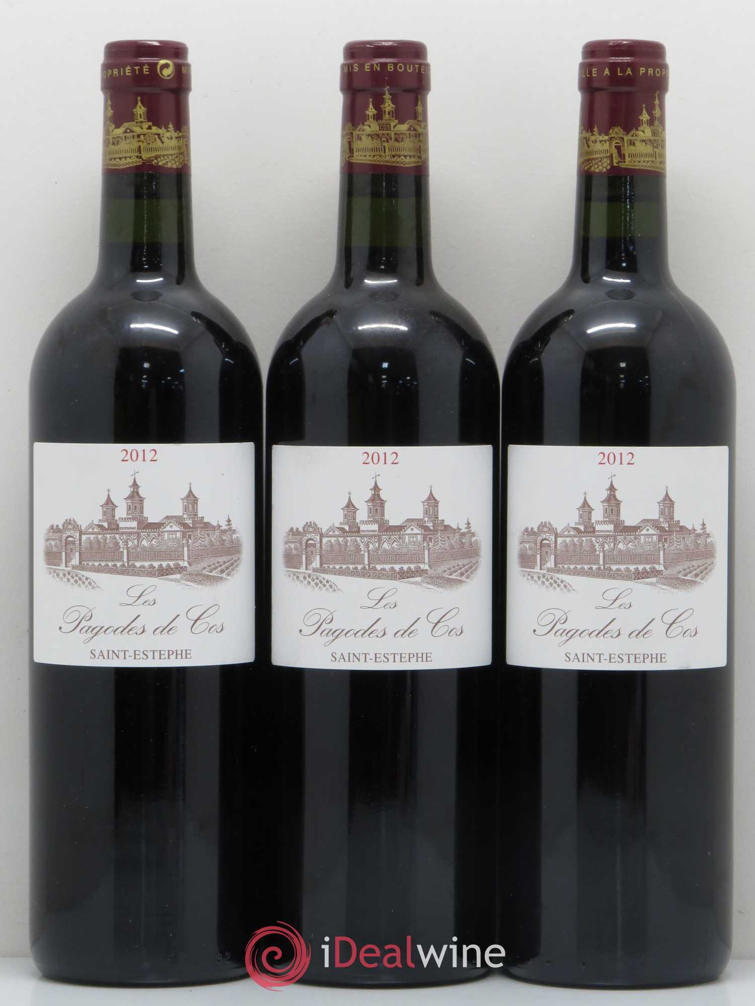 Les Pagodes de Cos Second Vin 2012 - Posten von 3 Flaschen - 0