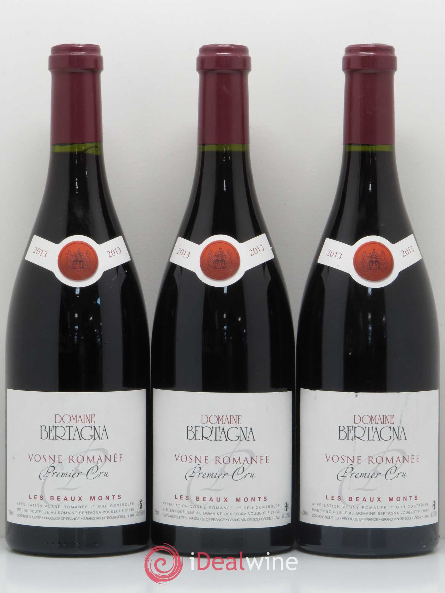 Vosne-Romanée 1er Cru Les Beaux-Monts Bertagna 2013 - Lot de 3 bouteilles - 0