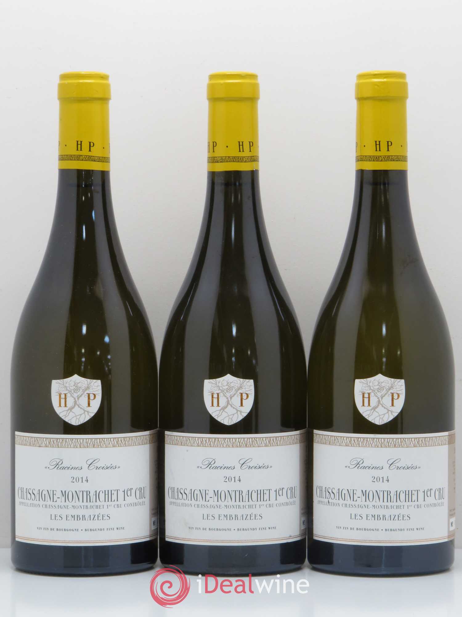 Chassagne-Montrachet 1er Cru Les Embrazees racines croisées Domaine Henri Pion 2014 - Posten von 3 Flaschen - 0