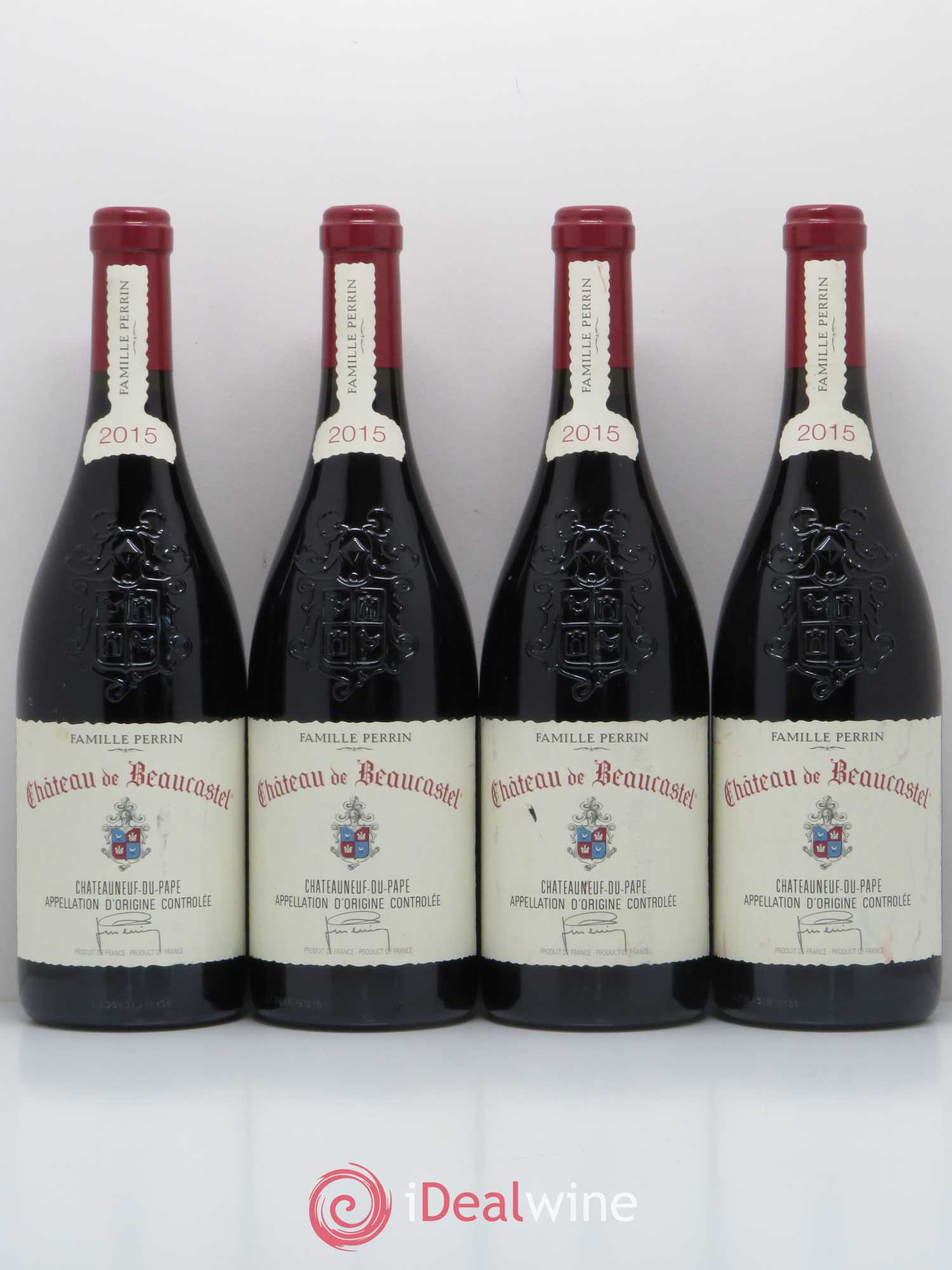 Châteauneuf-du-Pape Château de Beaucastel Famille Perrin 2015 - Lot de 4 bouteilles - 0