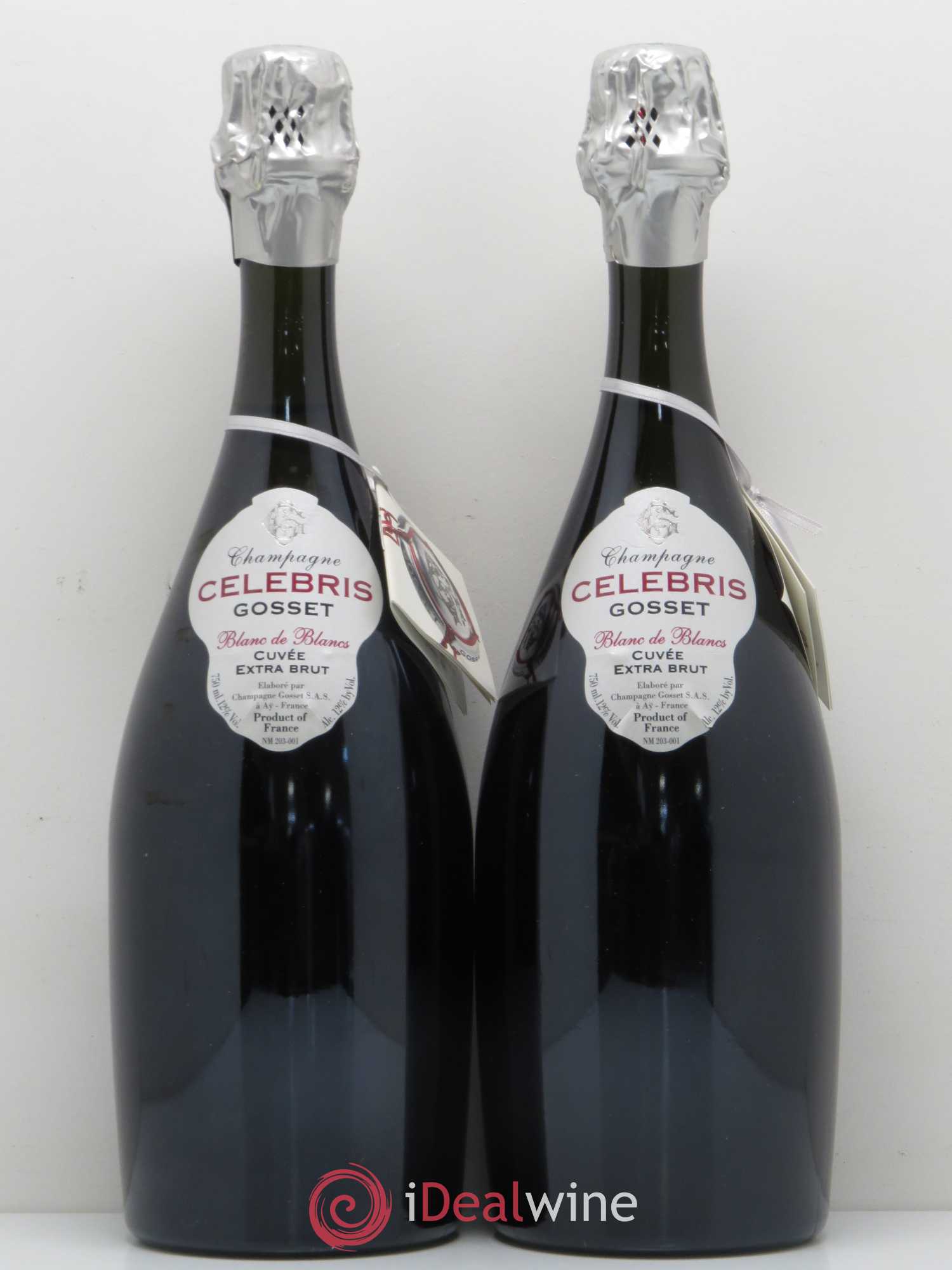 Champagne Gosset Blanc de Blancs Extra Brut Célébris - Posten von 2 Flaschen - 0
