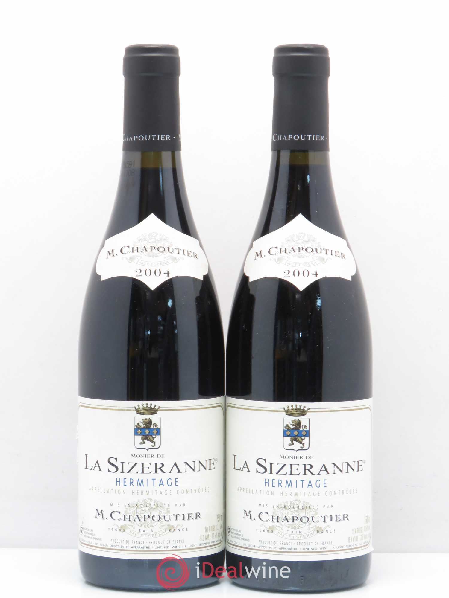 Hermitage Monier de La Sizeranne Chapoutier 2004 - Lot de 2 bouteilles - 0