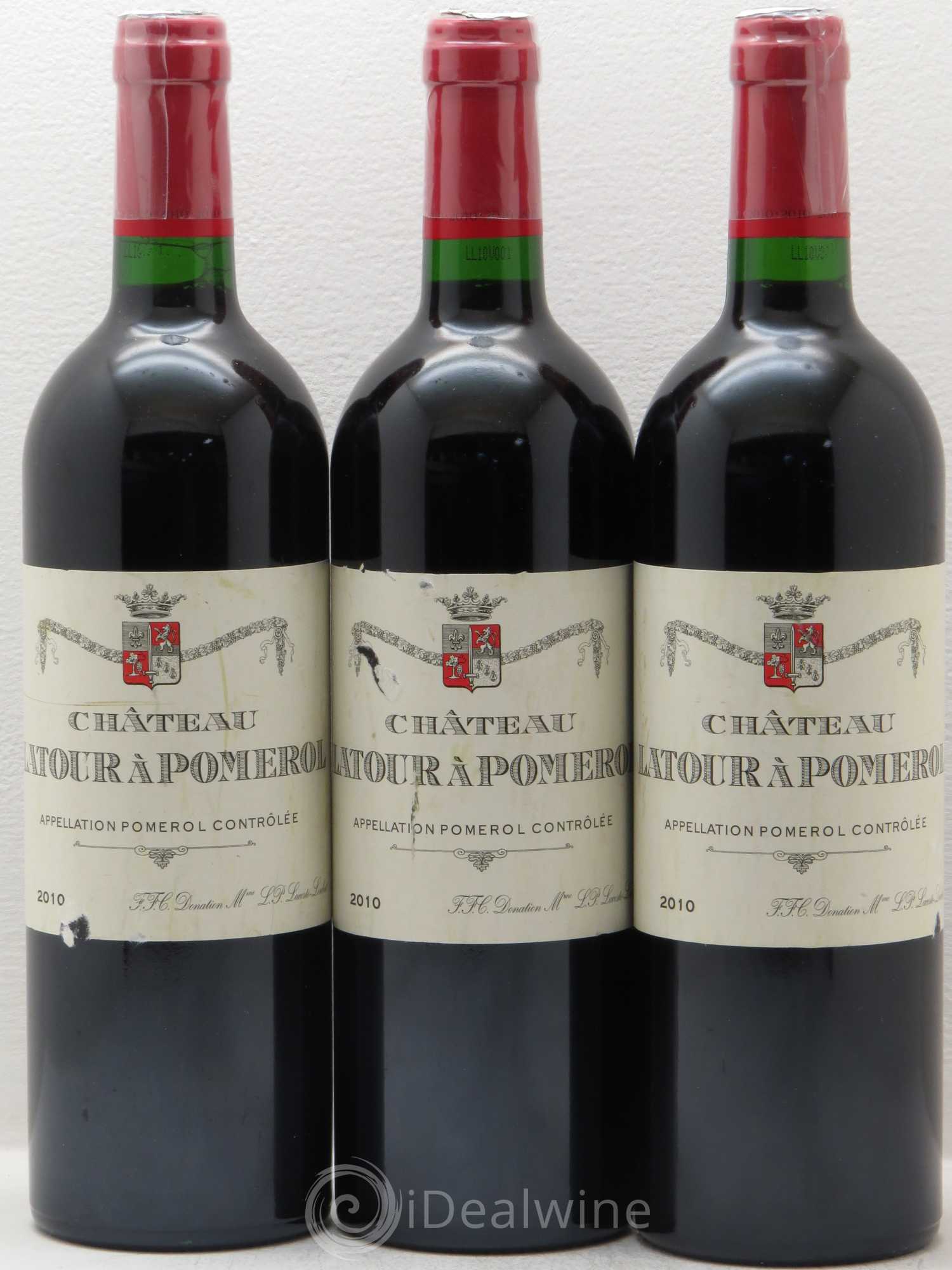 Château Latour à Pomerol 2010 - Lot de 3 bouteilles - 0