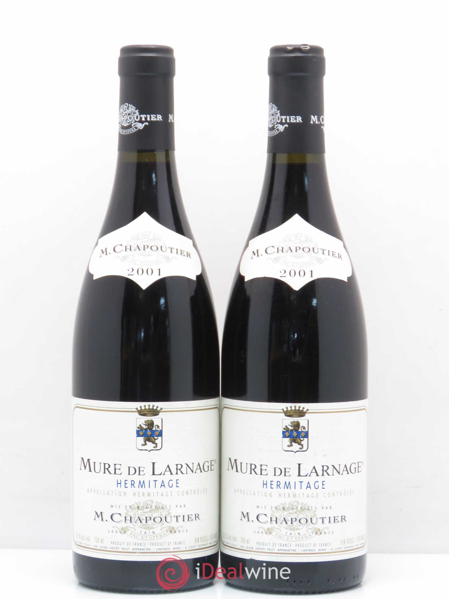 Hermitage Mure de Larnage Chapoutier 2001 - Posten von 2 Flaschen - 0