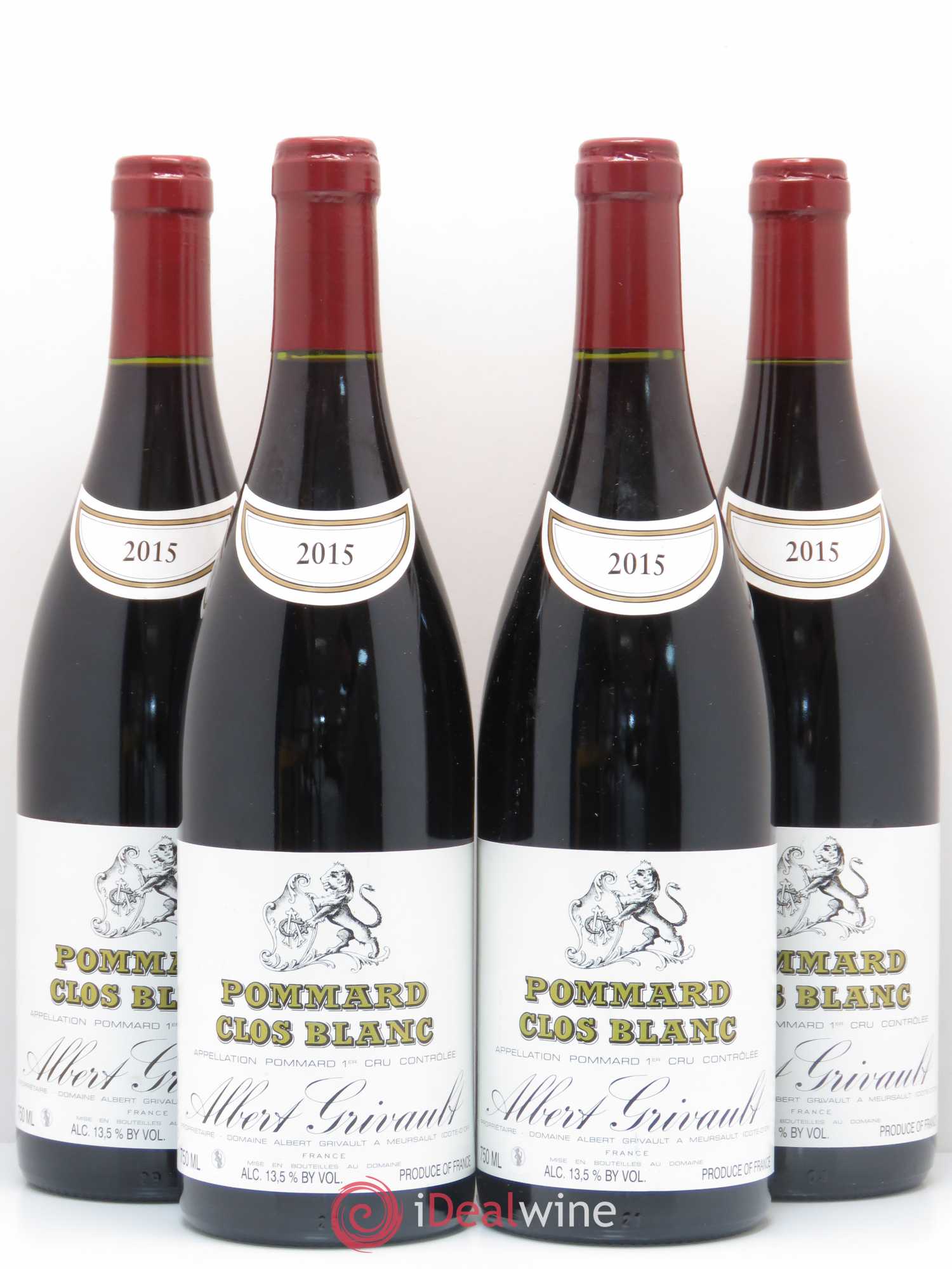 Pommard 1er Cru Clos Blanc Albert Grivault 2015 - Lot de 4 bouteilles - 0