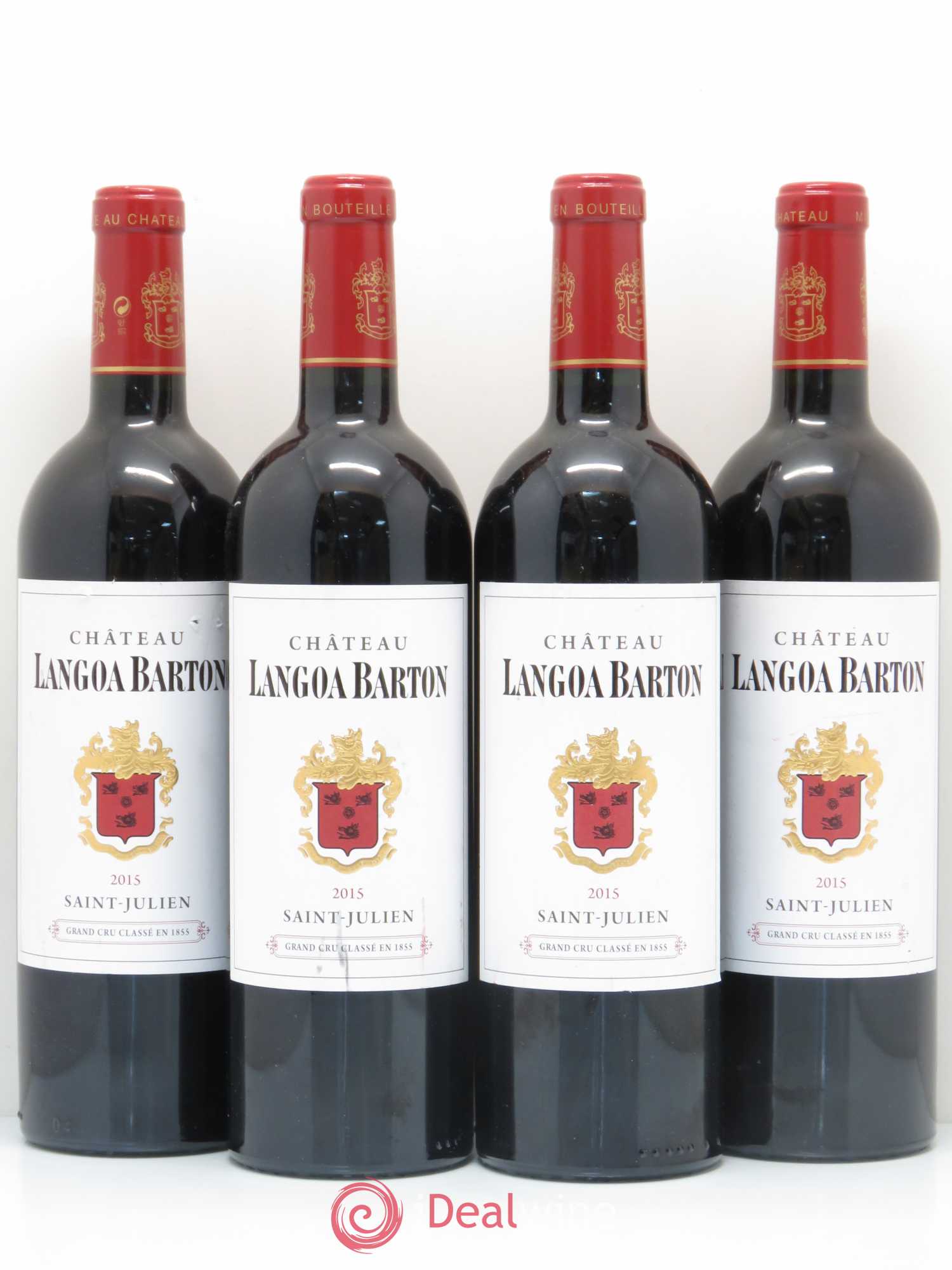 Château Langoa Barton 3ème Grand Cru Classé 2015 - Lot de 4 bouteilles - 0