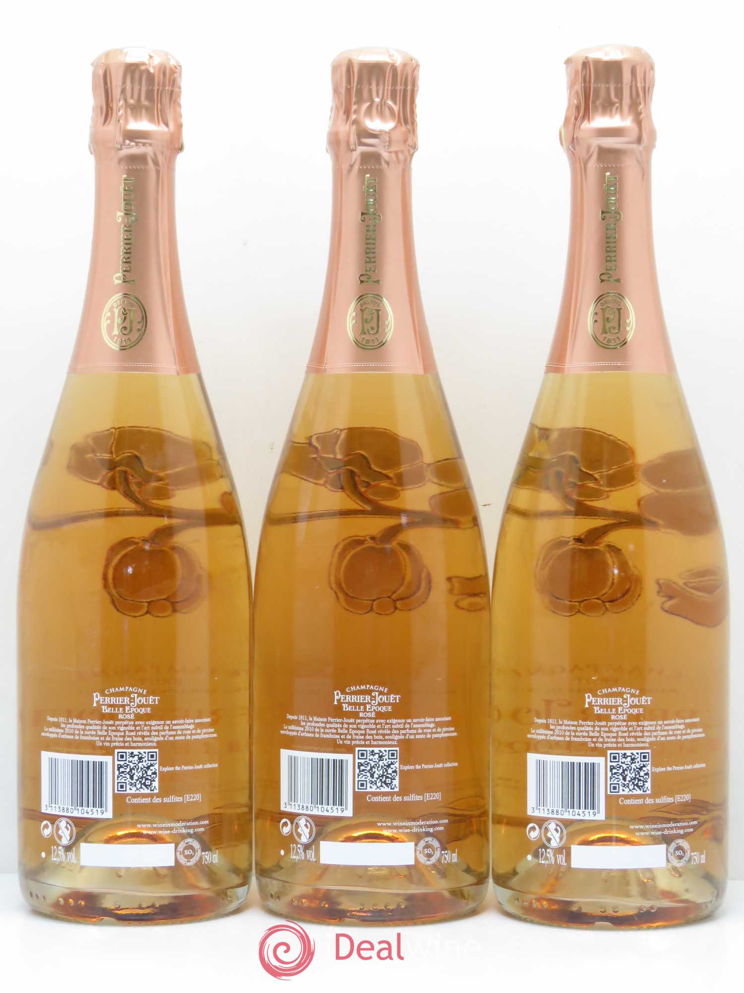 Cuvée Belle Epoque Perrier-Jouët  (sans prix de réserve) 2010 - Lot de 3 bouteilles - 1