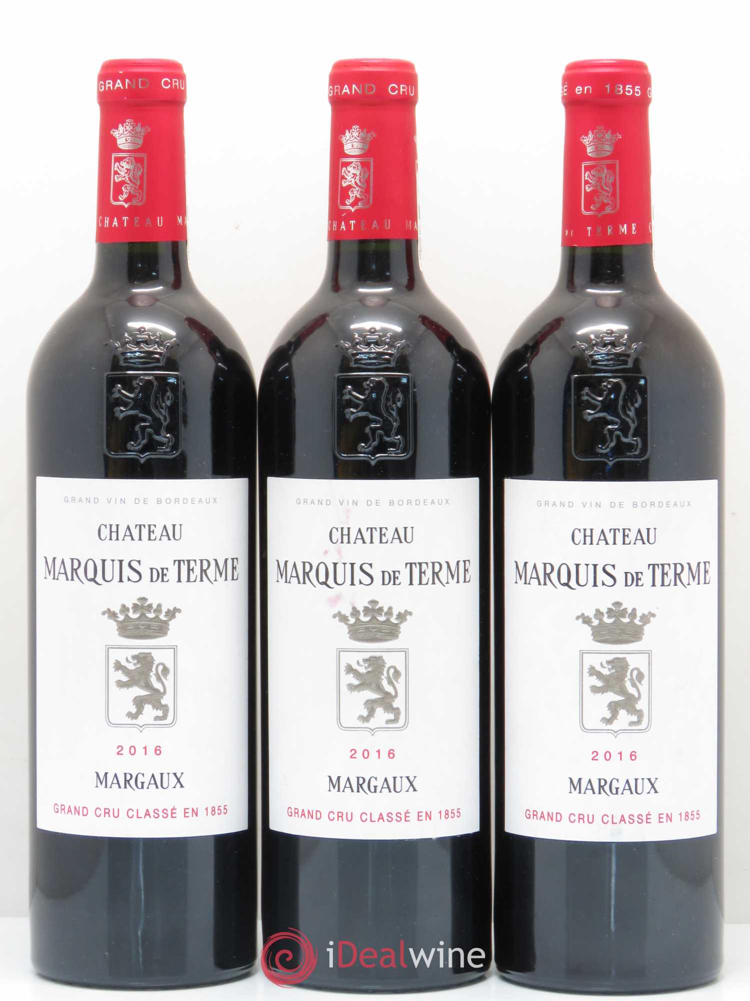 Château Marquis de Terme 4ème Grand Cru Classé 2016 - Lot de 3 bouteilles - 0