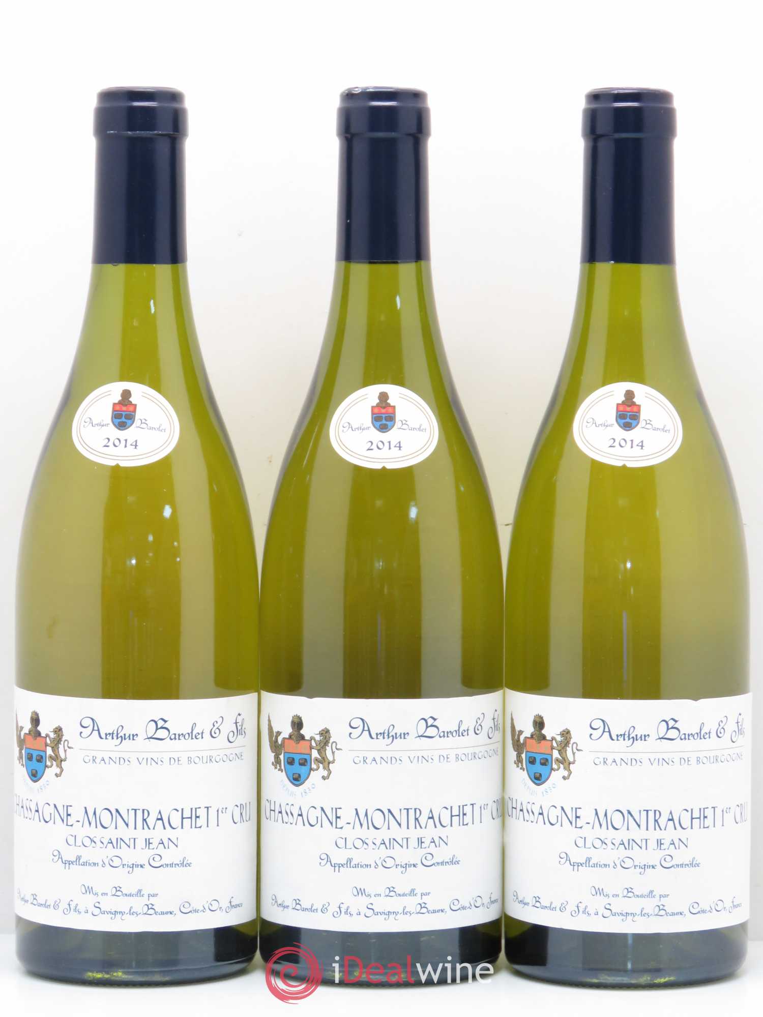 Chassagne-Montrachet 1er Cru Clos Saint Jean Arthur Barolet 2014 - Posten von 3 Flaschen - 0