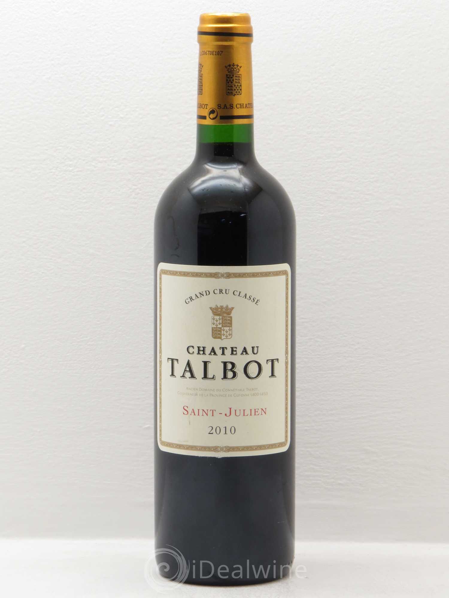 Château Talbot 4ème Grand Cru Classé 2010 - Lot de 1 bouteille - 0