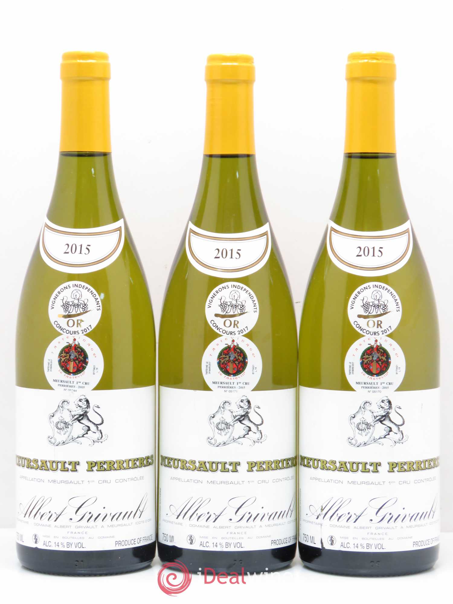 Meursault 1er Cru Perrières Albert Grivault 2015 - Lot de 3 bouteilles - 0