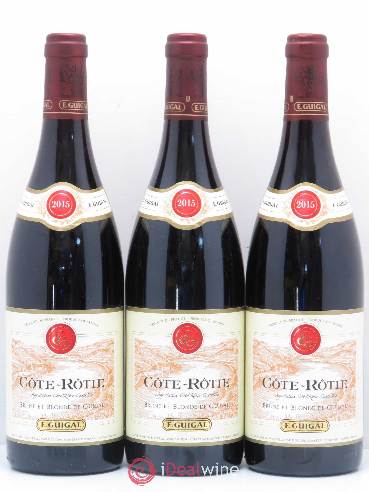 Côte-Rôtie Côtes Brune et Blonde Guigal 2015 - Lot de 3 bouteilles - 0