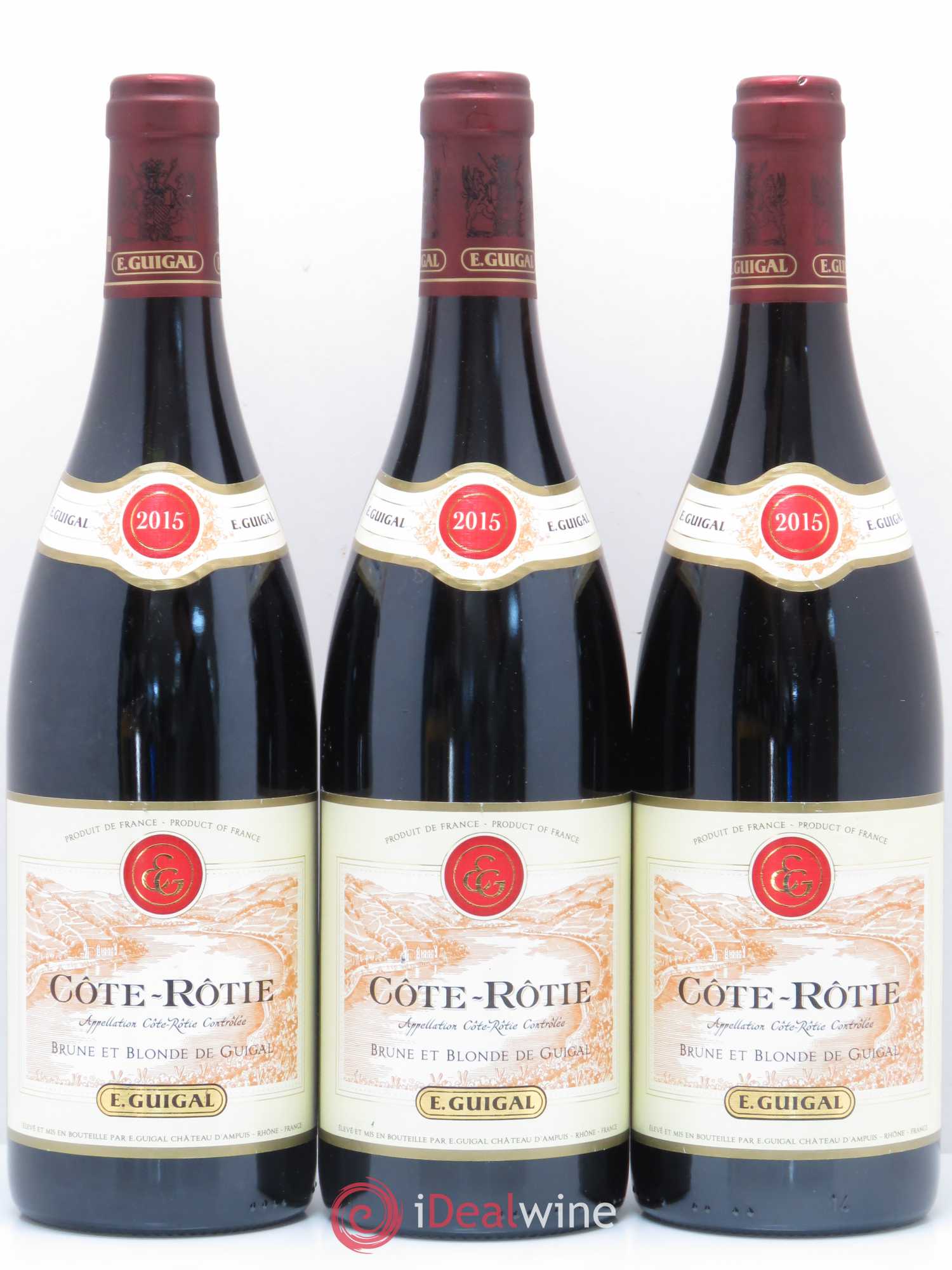 Côte-Rôtie Côtes Brune et Blonde Guigal 2015 - Lot de 3 bouteilles - 0