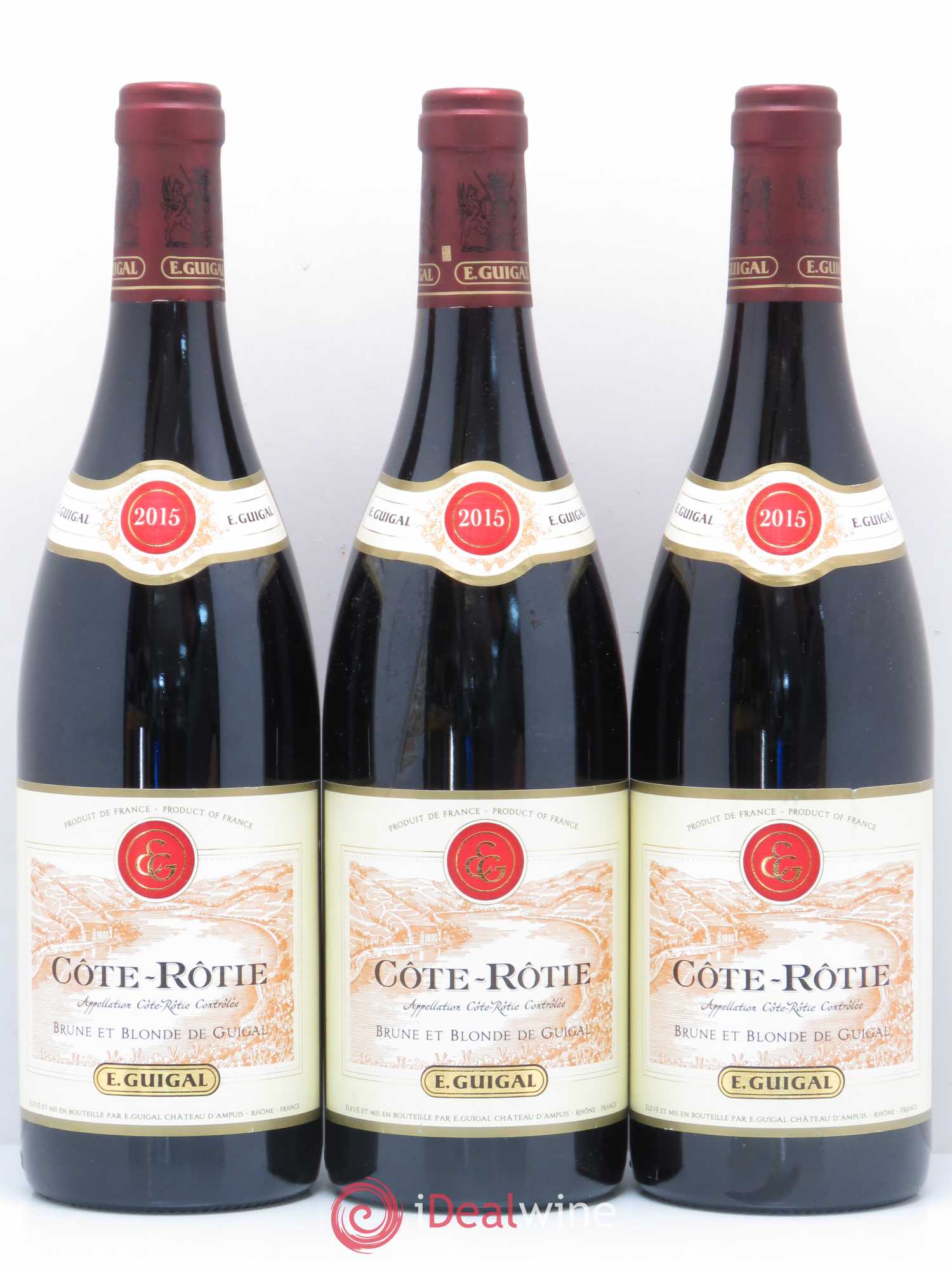 Côte-Rôtie Côtes Brune et Blonde Guigal 2015 - Lot de 3 bouteilles - 0