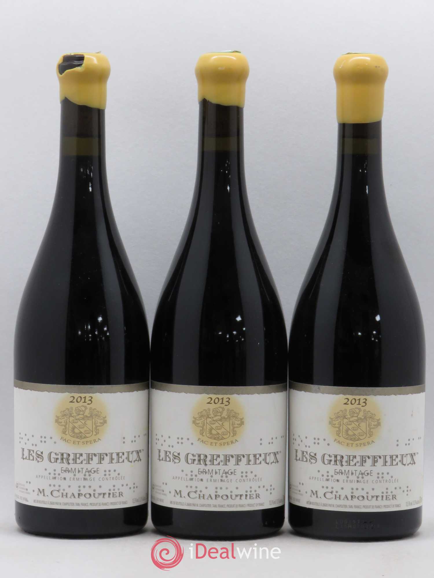 Hermitage Ermitage Les Greffieux Chapoutier 2013 - Lot de 3 bouteilles - 0