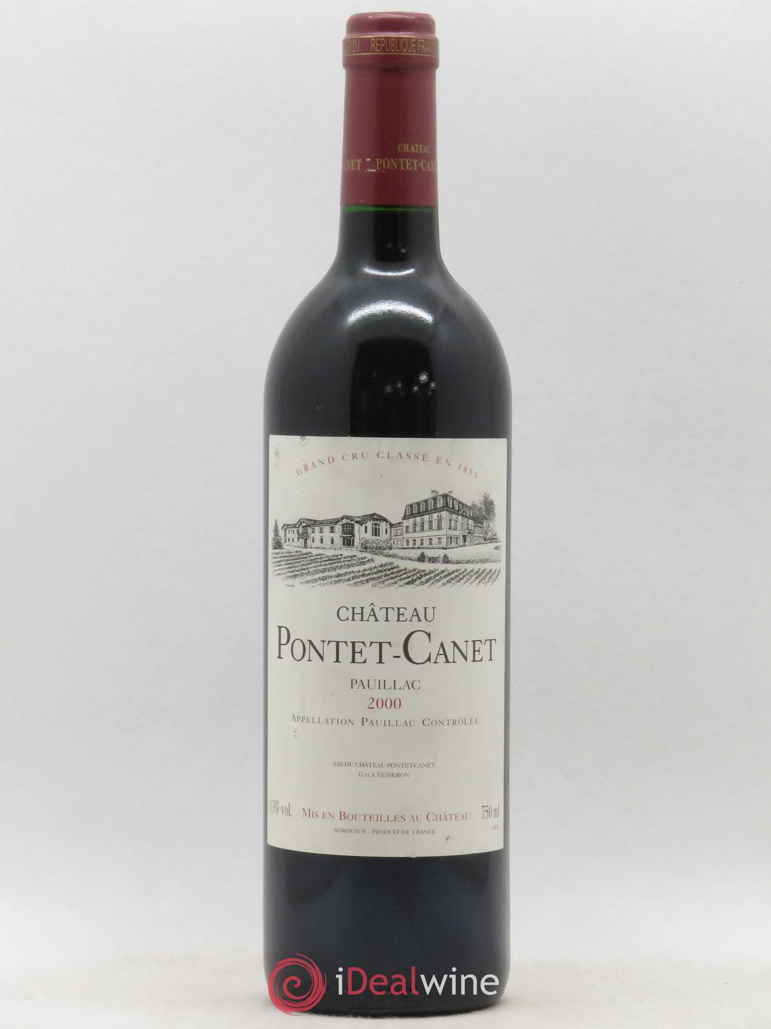 Château Pontet Canet 5ème Grand Cru Classé 2000 - Lot de 1 bouteille - 0
