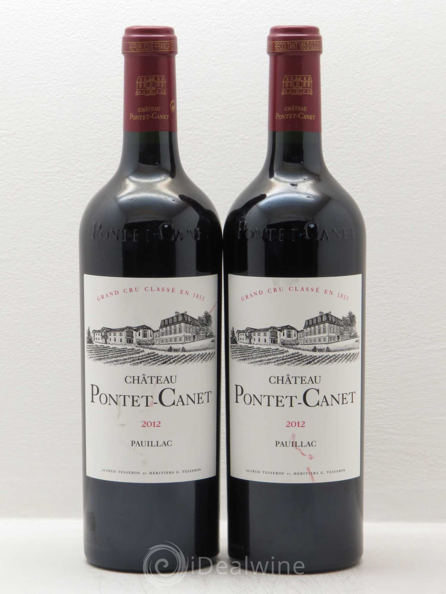 Château Pontet Canet 5ème Grand Cru Classé 2012 - Lot de 2 bouteilles - 0