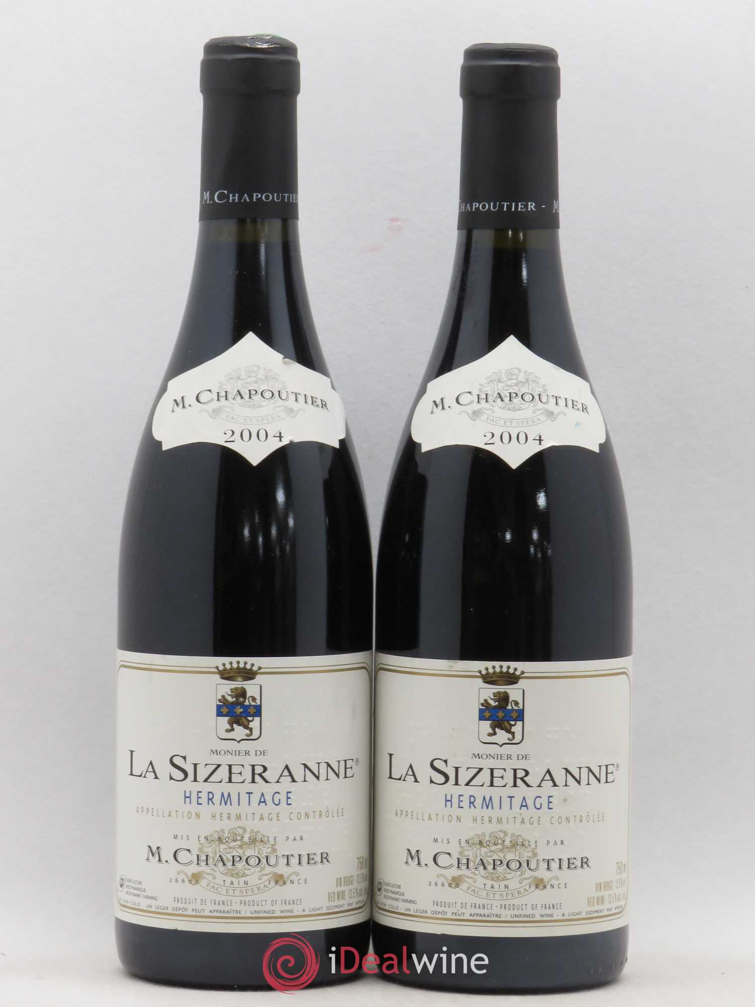 Hermitage Monier de La Sizeranne Chapoutier 2004 - Lot de 2 bouteilles - 0