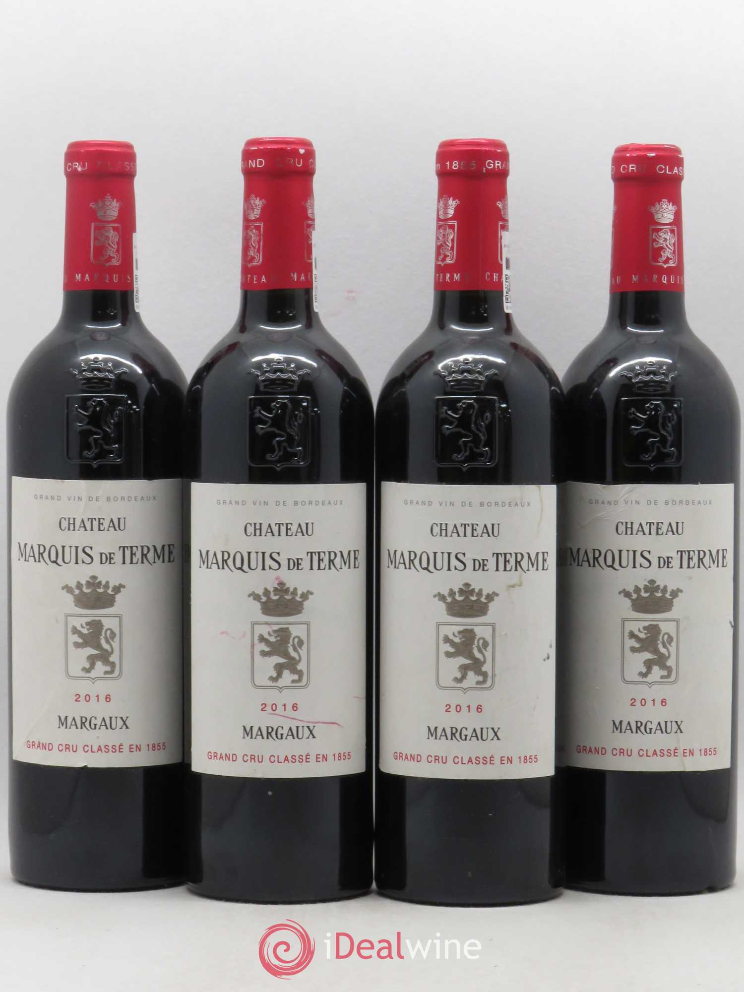 Château Marquis de Terme 4ème Grand Cru Classé 2016 - Lot de 4 bouteilles - 0