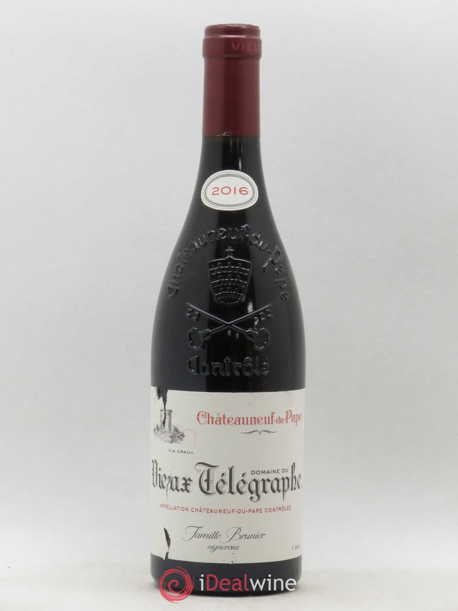 Châteauneuf-du-Pape Vieux Télégraphe (Domaine du) Vignobles Brunier 2016 - Lot de 1 bouteille - 0