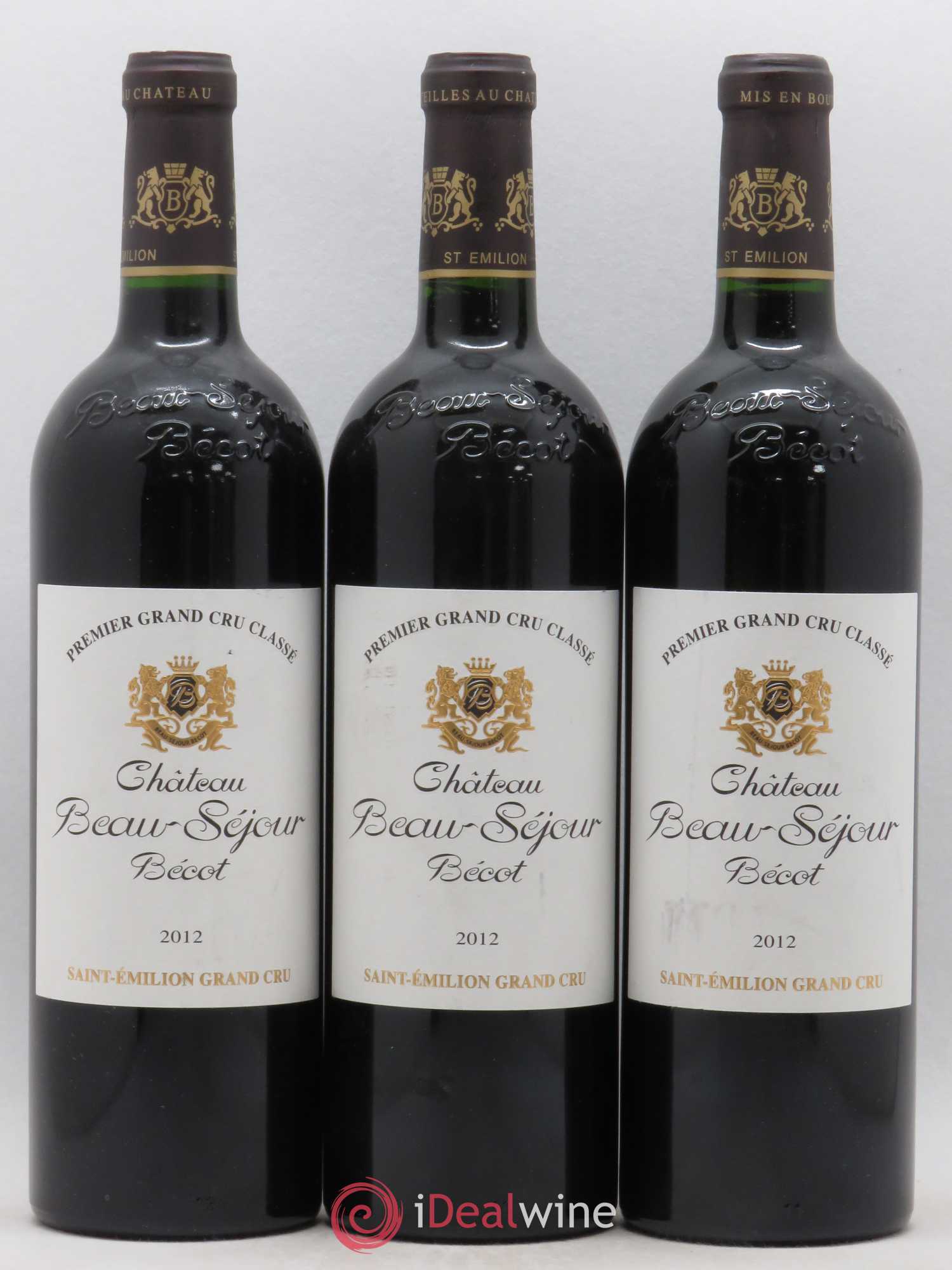 Château Beau-Séjour Bécot 1er Grand Cru Classé B 2012 - Lot de 3 bouteilles - 0