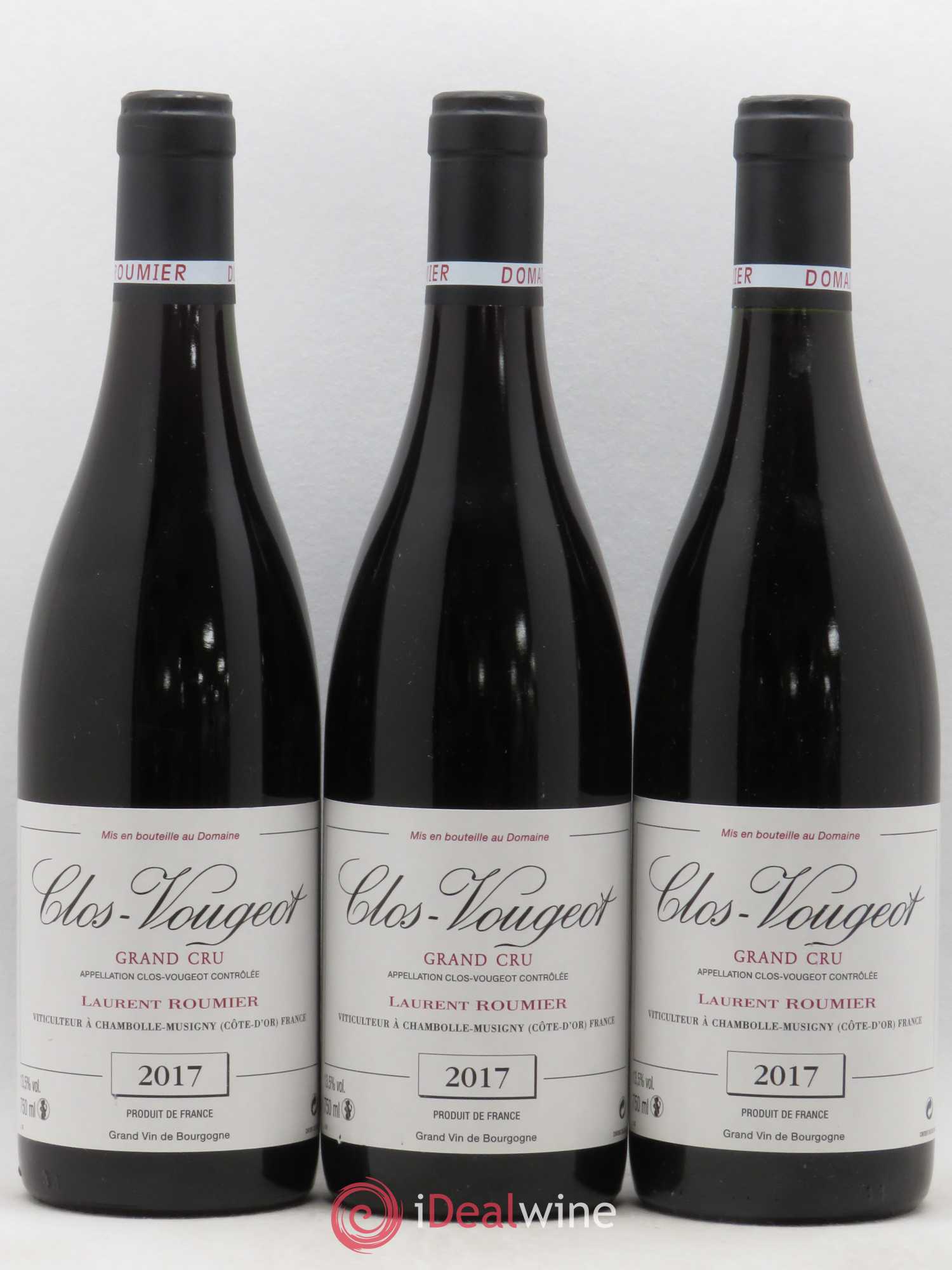 Clos de Vougeot Grand Cru Laurent Roumier 2017 - Lot de 3 bouteilles - 0