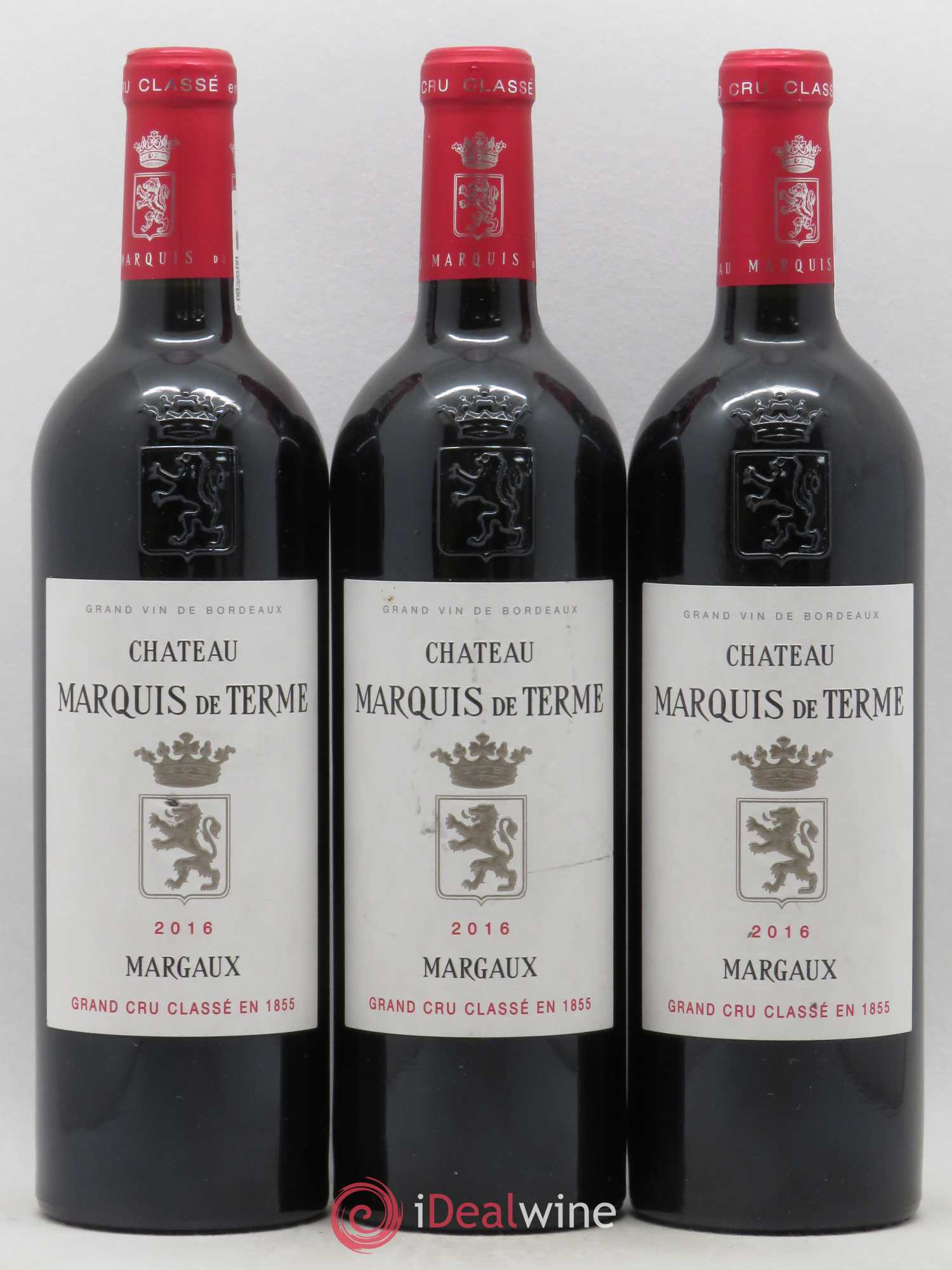 Château Marquis de Terme 4ème Grand Cru Classé 2016 - Lot de 3 bouteilles - 0