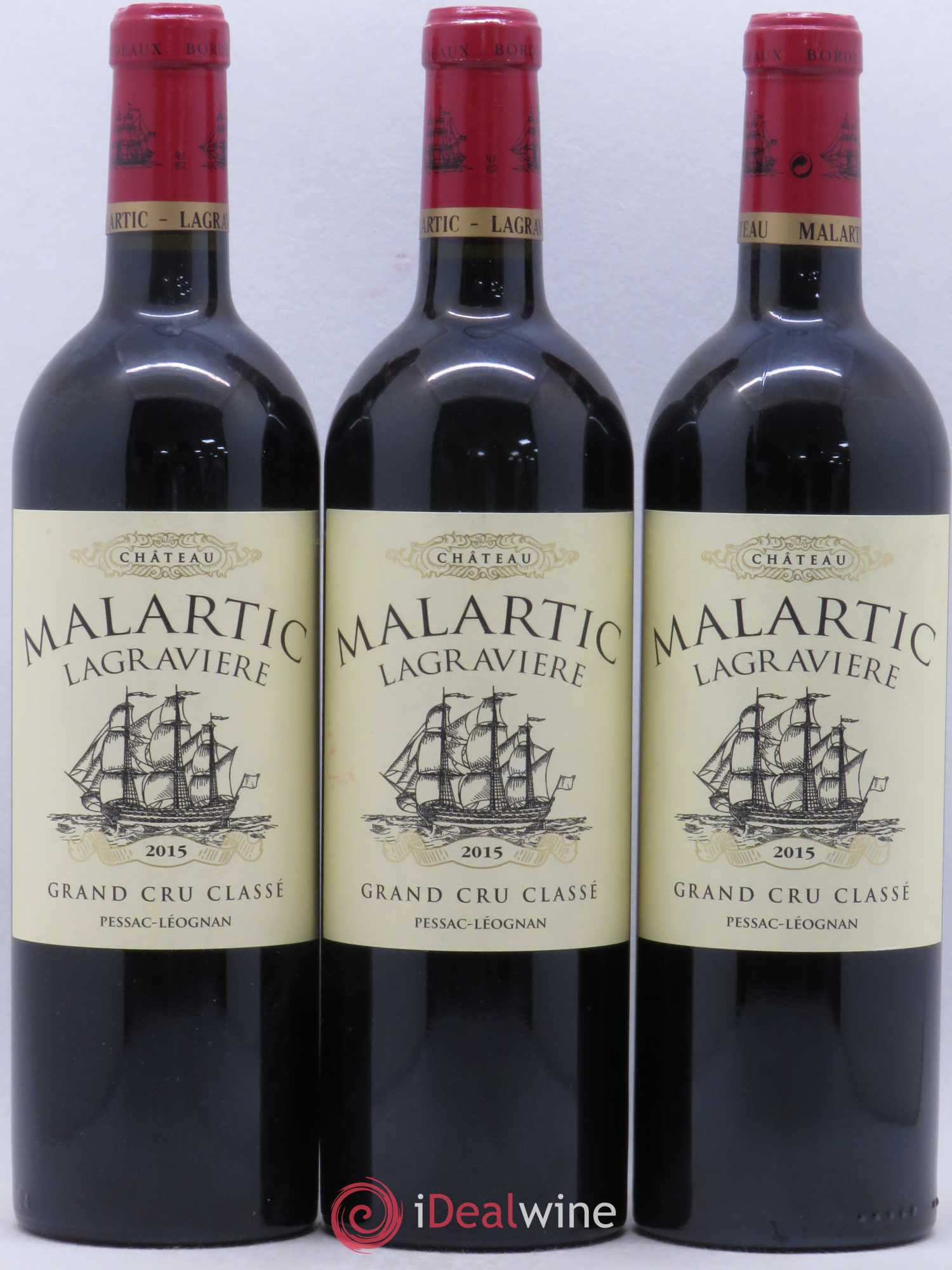 Château Malartic-Lagravière Cru Classé de Graves 2015 - Lot de 3 bouteilles - 0