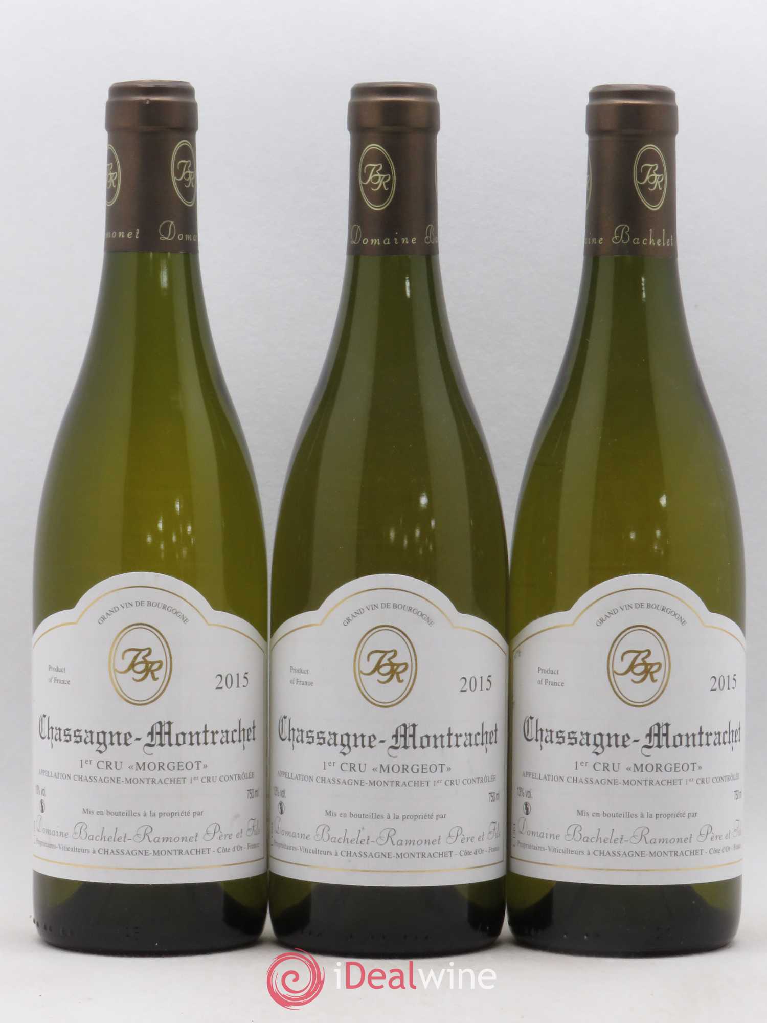 Chassagne-Montrachet 1er Cru Morgeot Bachelet-Ramonet (Domaine) 2015 - Lot de 3 bouteilles - 0