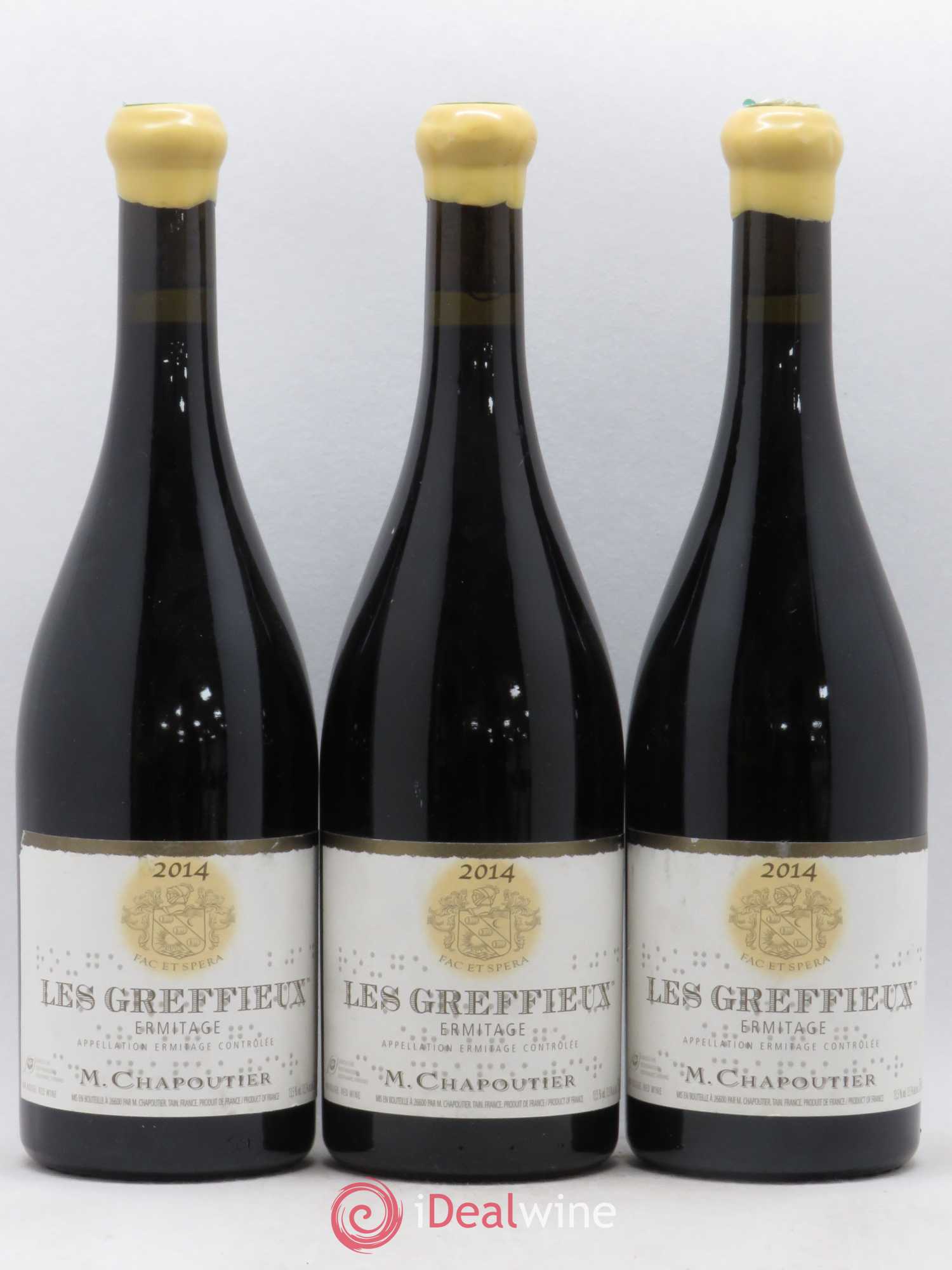 Hermitage Ermitage Les Greffieux Chapoutier 2014 - Lot de 3 bouteilles - 0