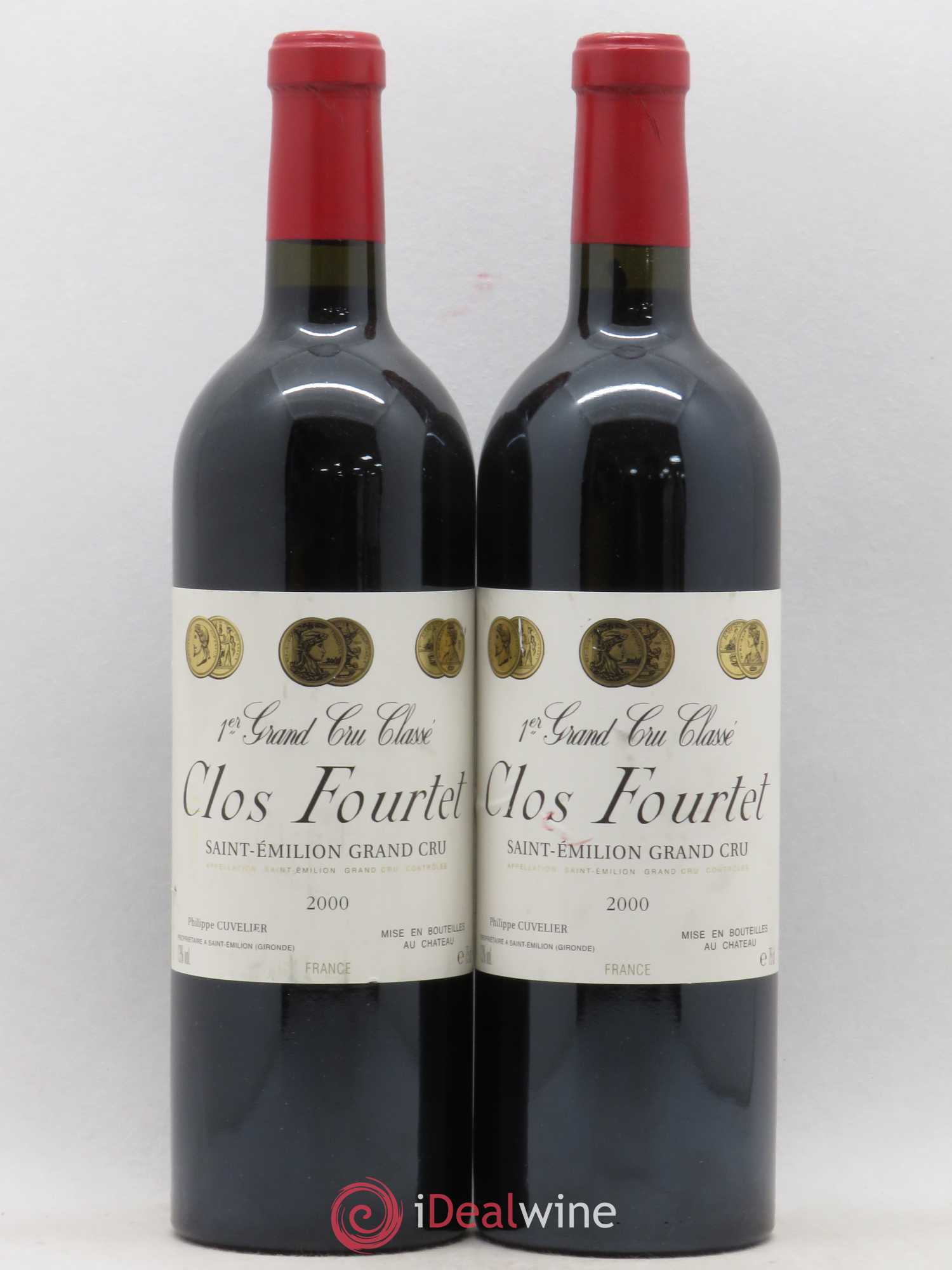 Clos Fourtet 1er Grand Cru Classé B 2000 - Lot de 2 bouteilles - 0